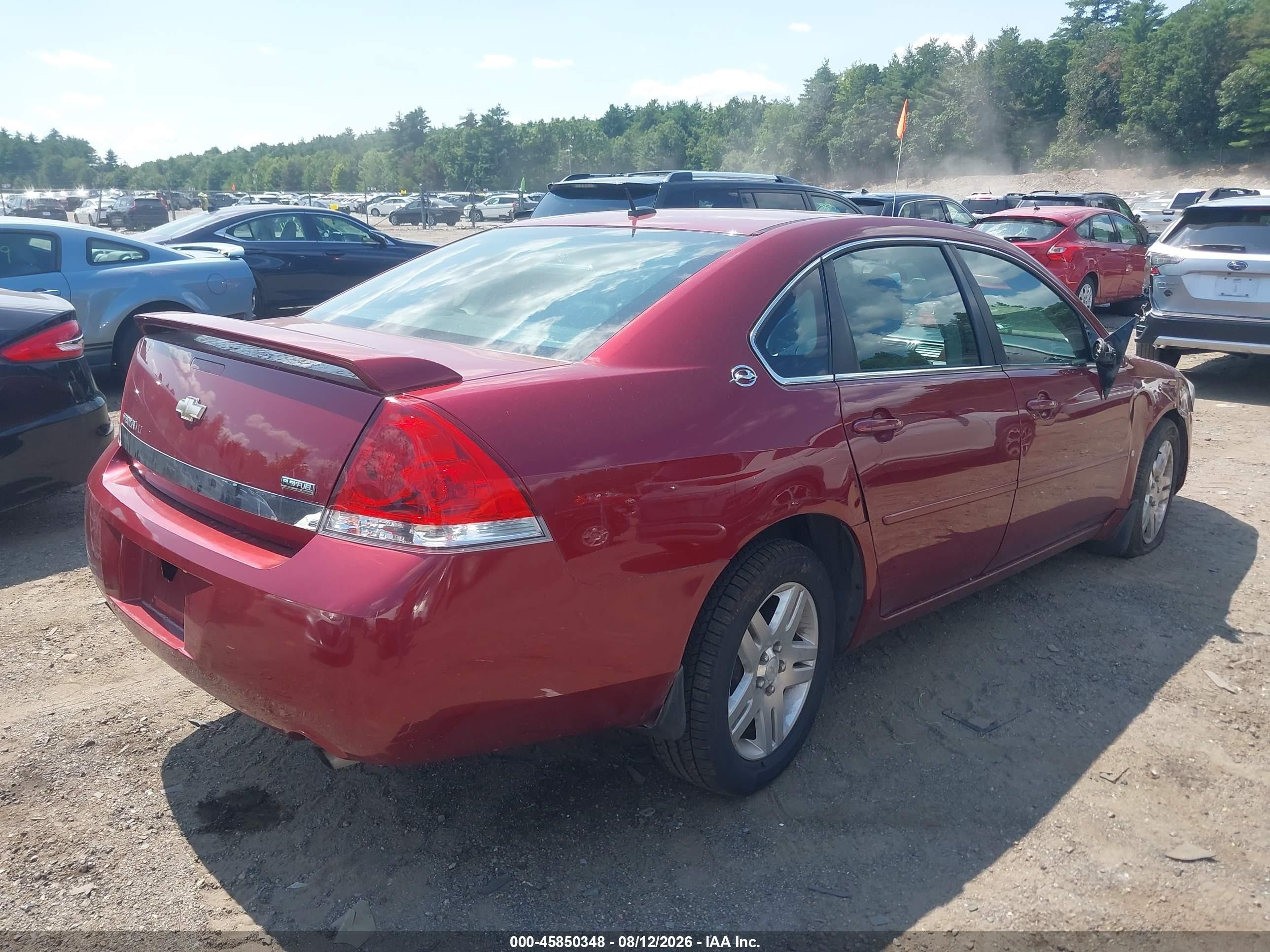 2008 Chevrolet Impala Lt Red vin: 2G1WC583789245207