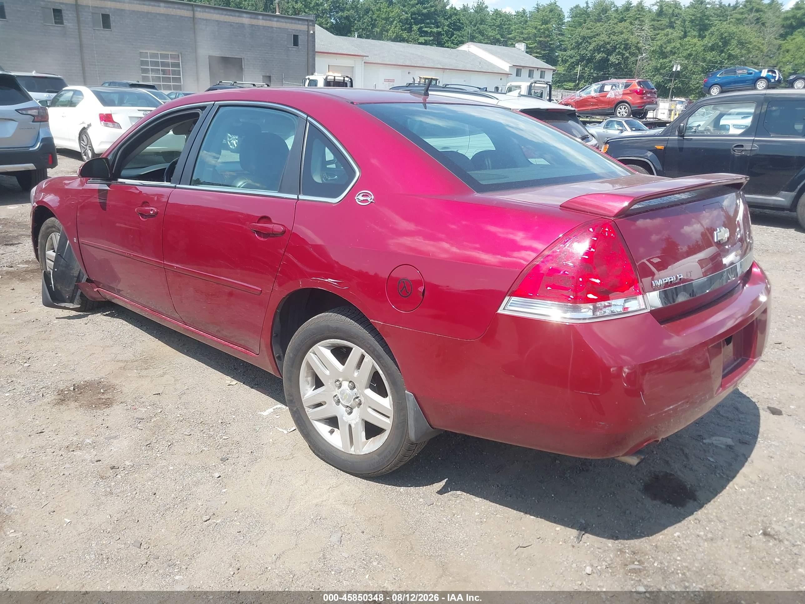 2008 Chevrolet Impala Lt Red vin: 2G1WC583789245207