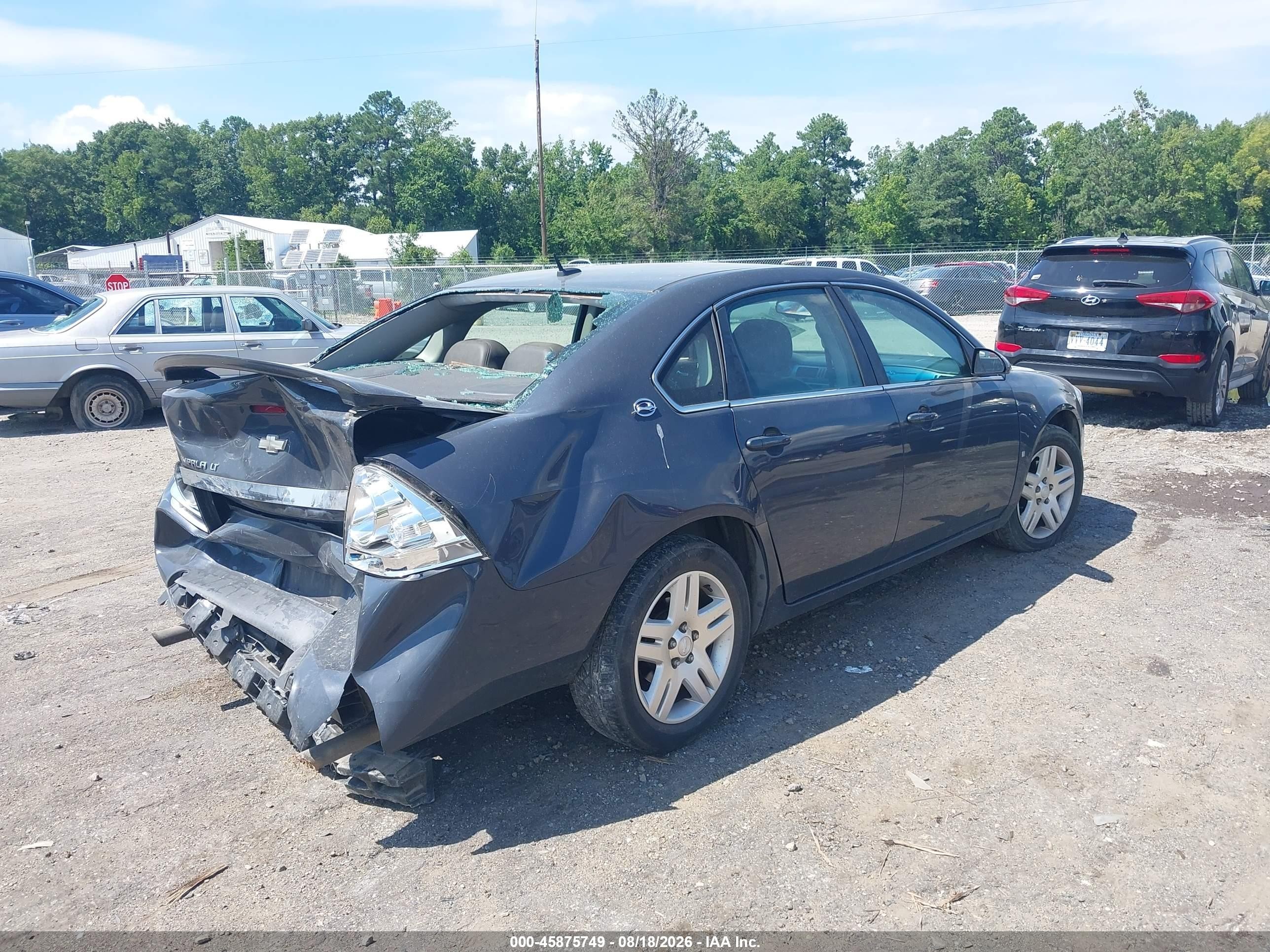 2008 Chevrolet Impala Lt Gray vin: 2G1WC583981314123