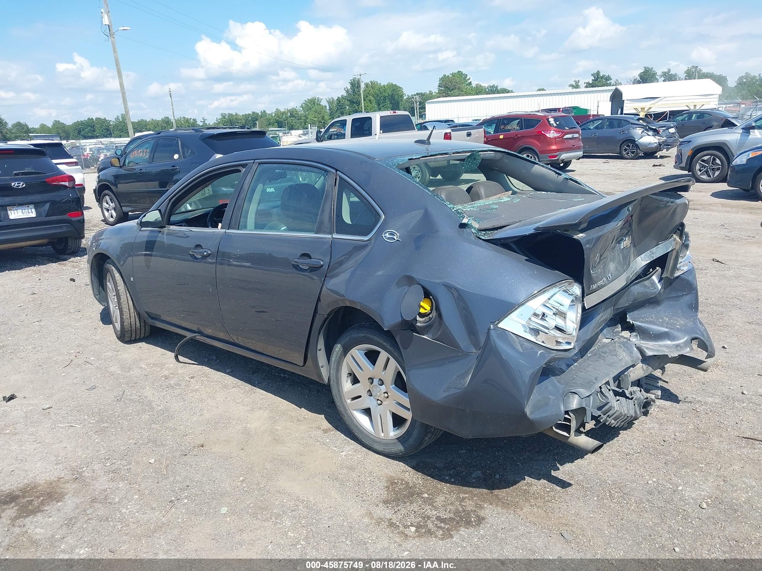 2008 Chevrolet Impala Lt Gray vin: 2G1WC583981314123