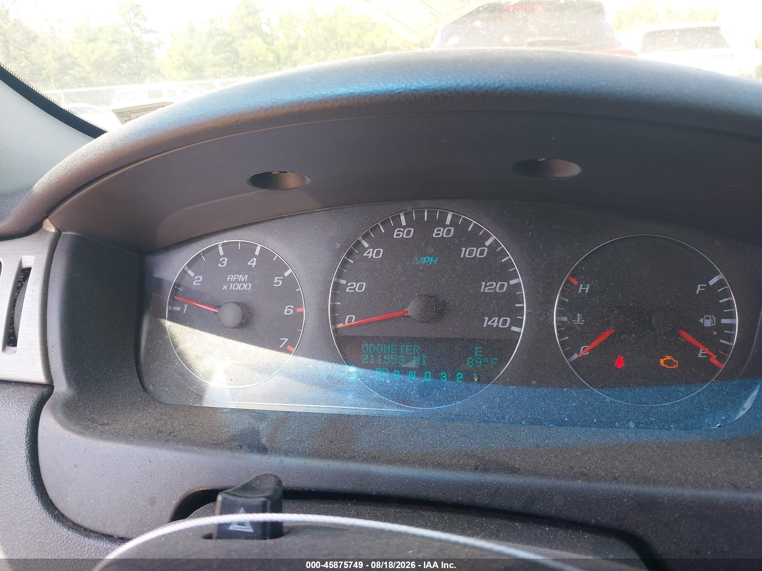 2008 Chevrolet Impala Lt Gray vin: 2G1WC583981314123