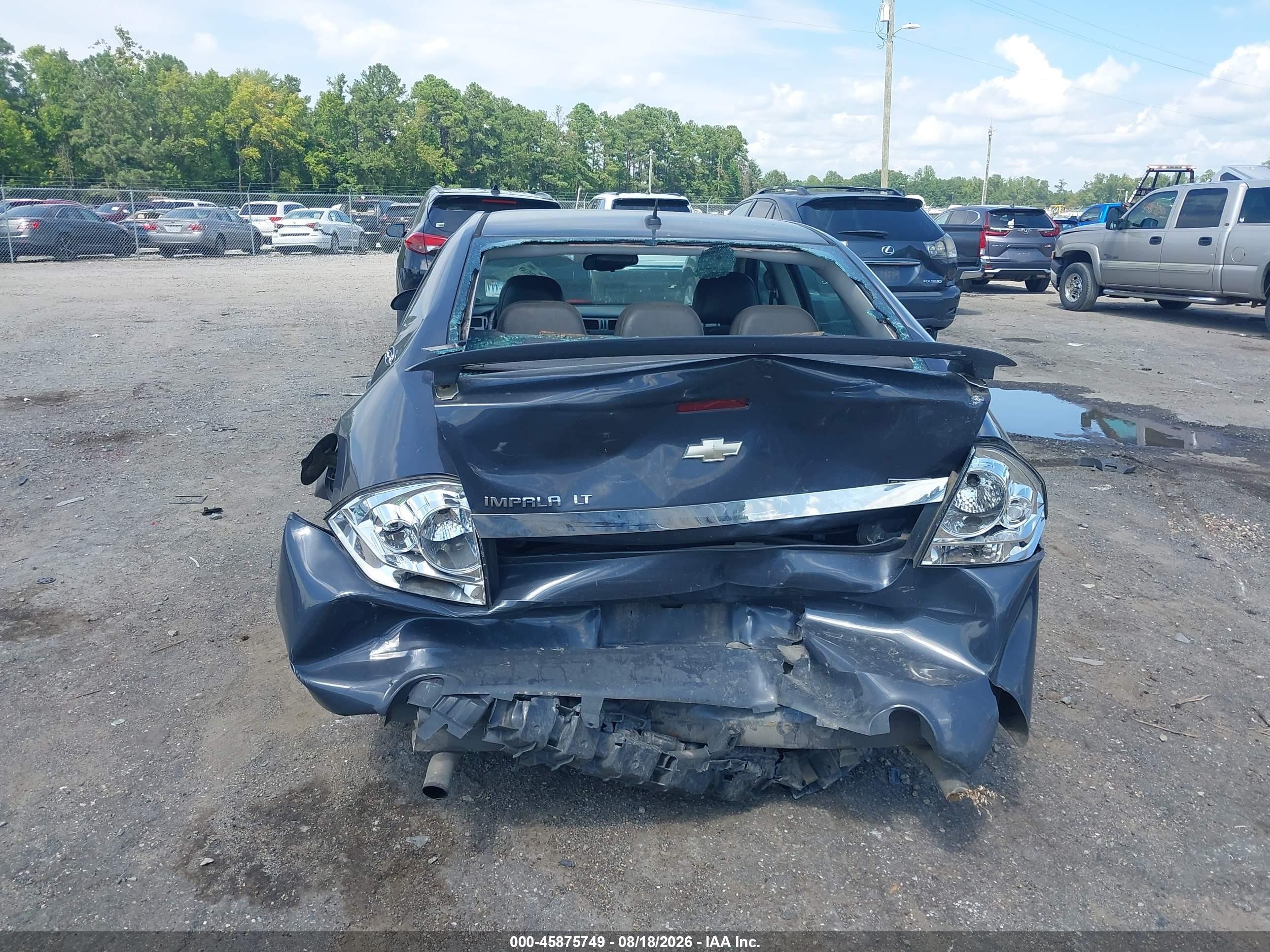 2008 Chevrolet Impala Lt Gray vin: 2G1WC583981314123