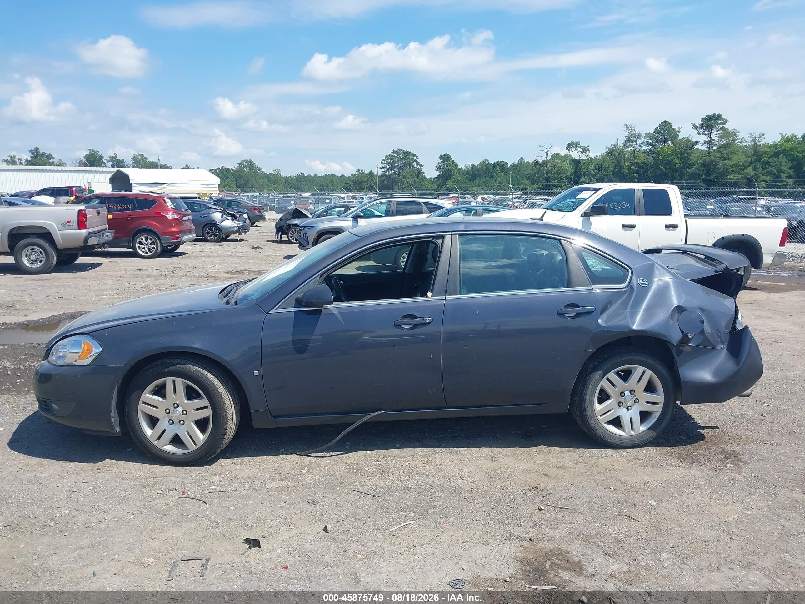 2008 Chevrolet Impala Lt Gray vin: 2G1WC583981314123