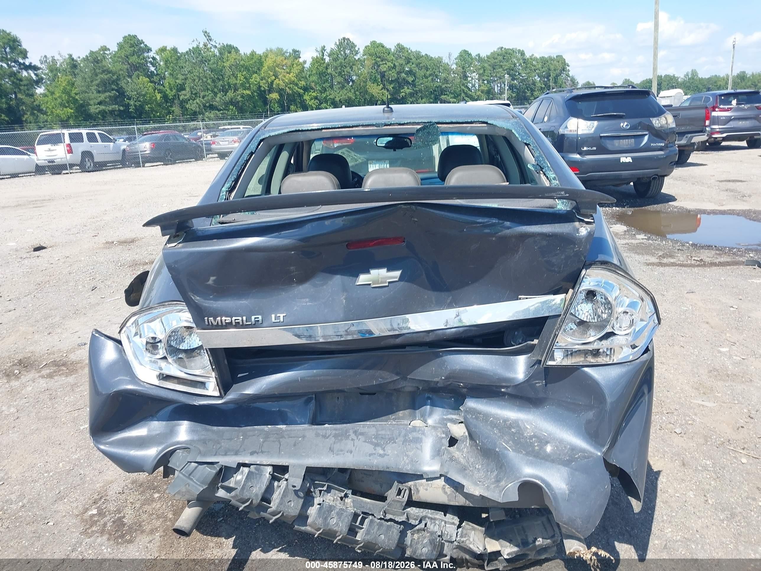 2008 Chevrolet Impala Lt Gray vin: 2G1WC583981314123