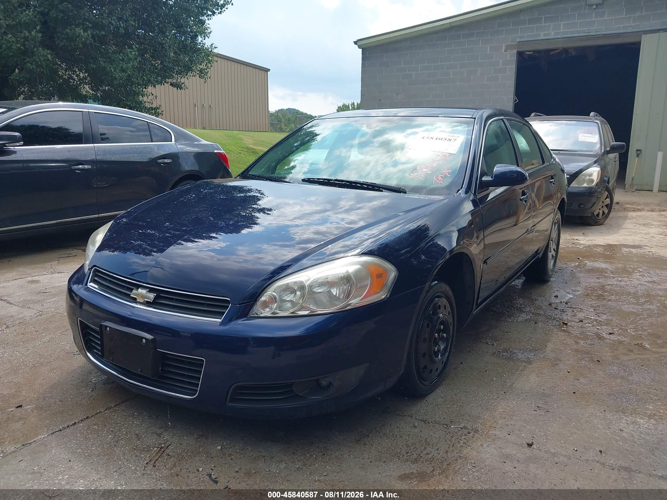 2008 Chevrolet Impala Lt Navy vin: 2G1WC583X81224026