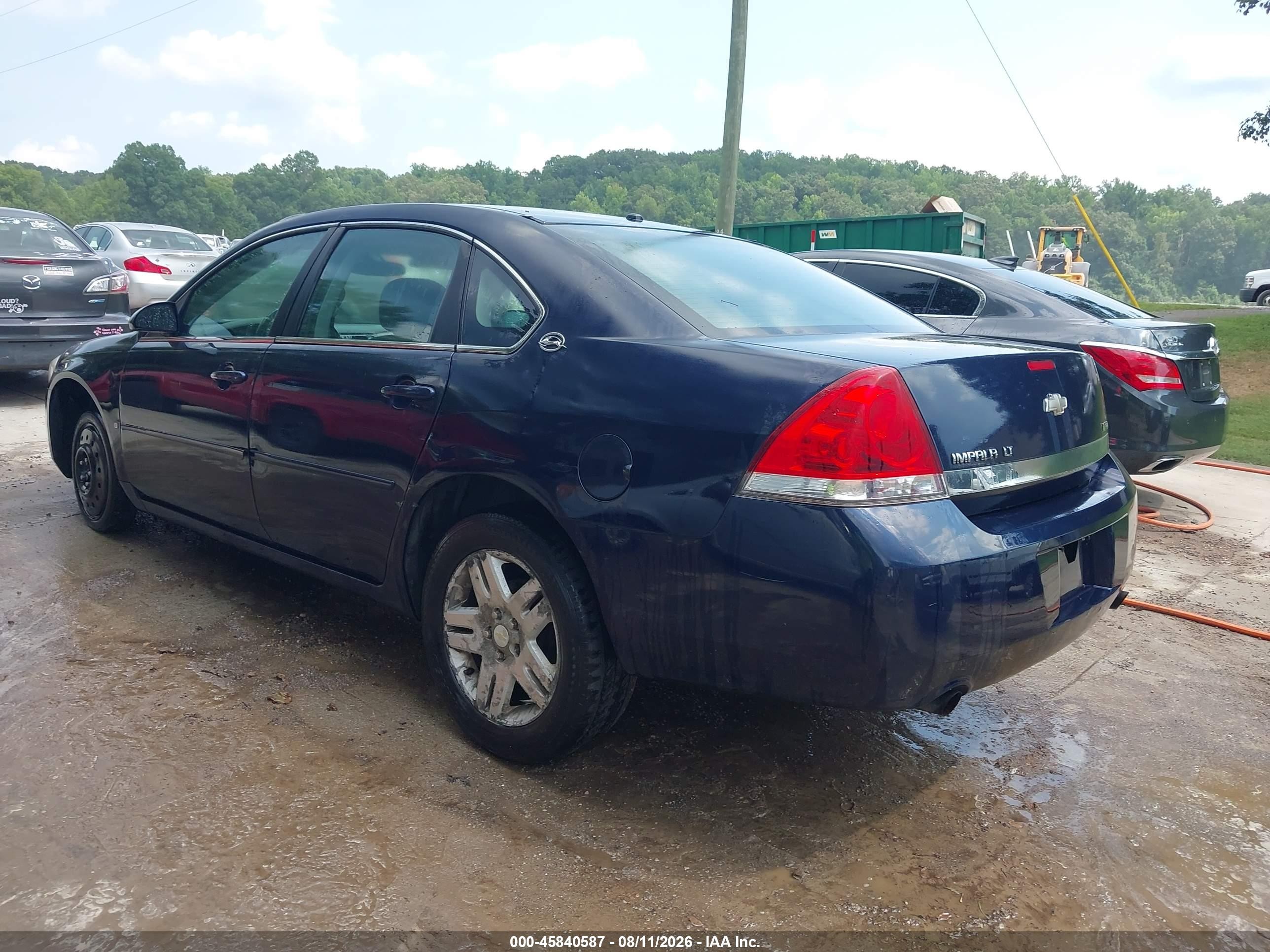 2008 Chevrolet Impala Lt Navy vin: 2G1WC583X81224026