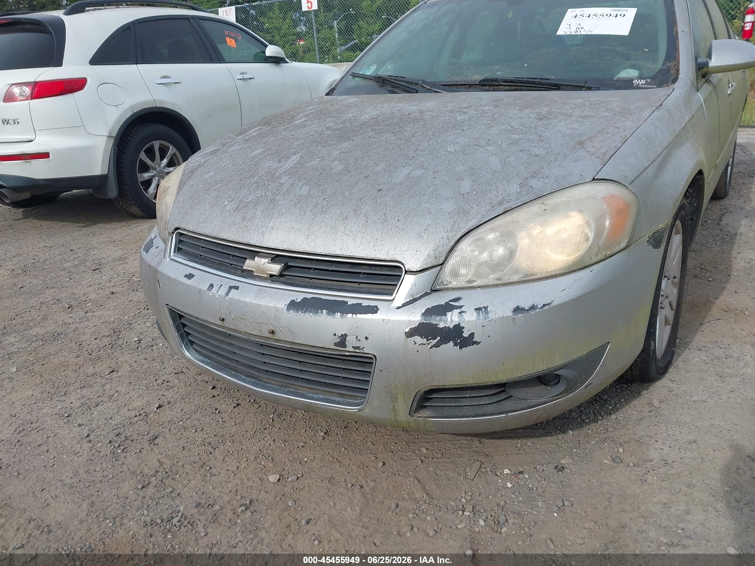 2007 Chevrolet Impala 3.9l Lt Silver vin: 2G1WC58R079273398