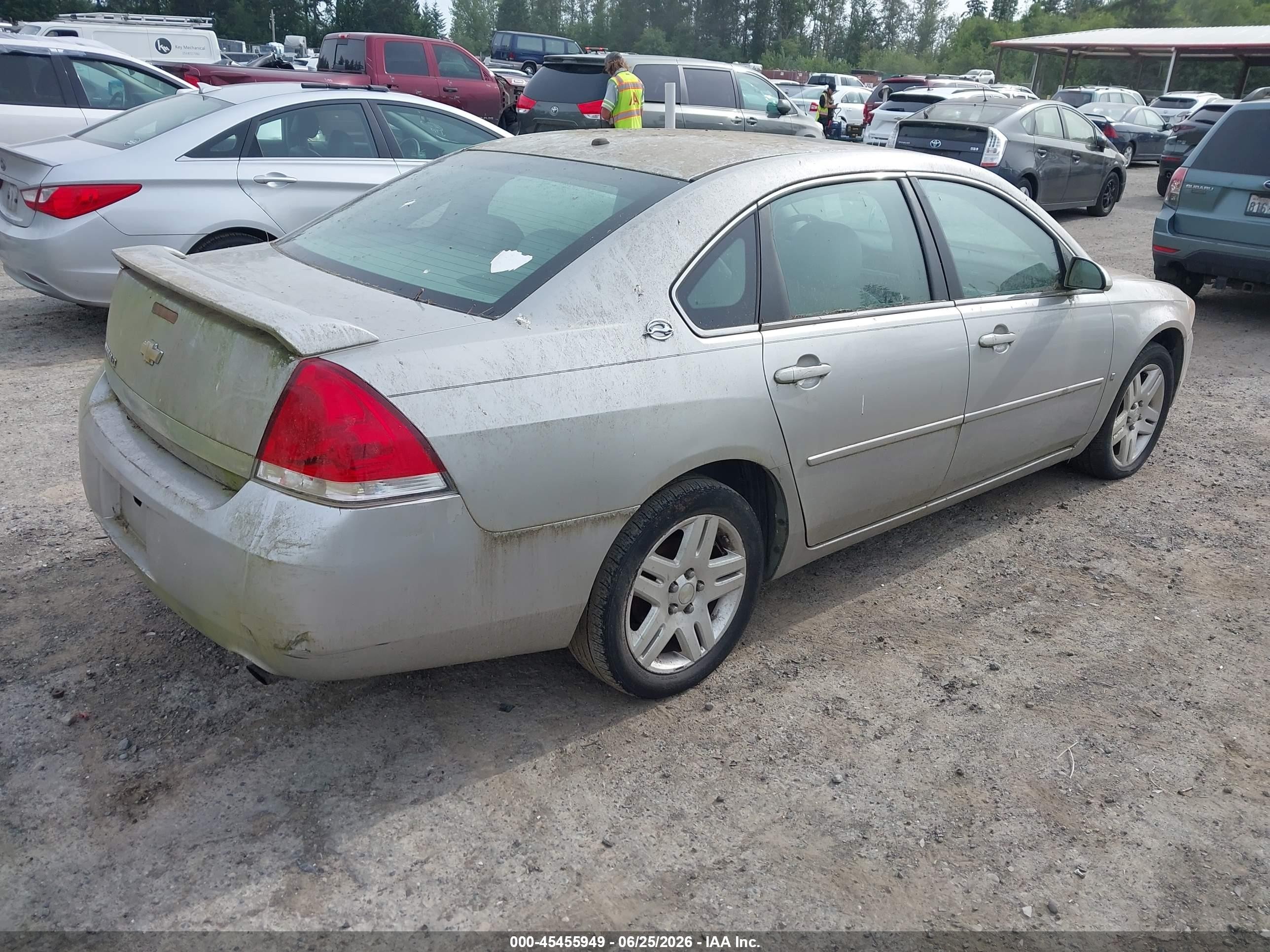 2007 Chevrolet Impala 3.9l Lt Silver vin: 2G1WC58R079273398