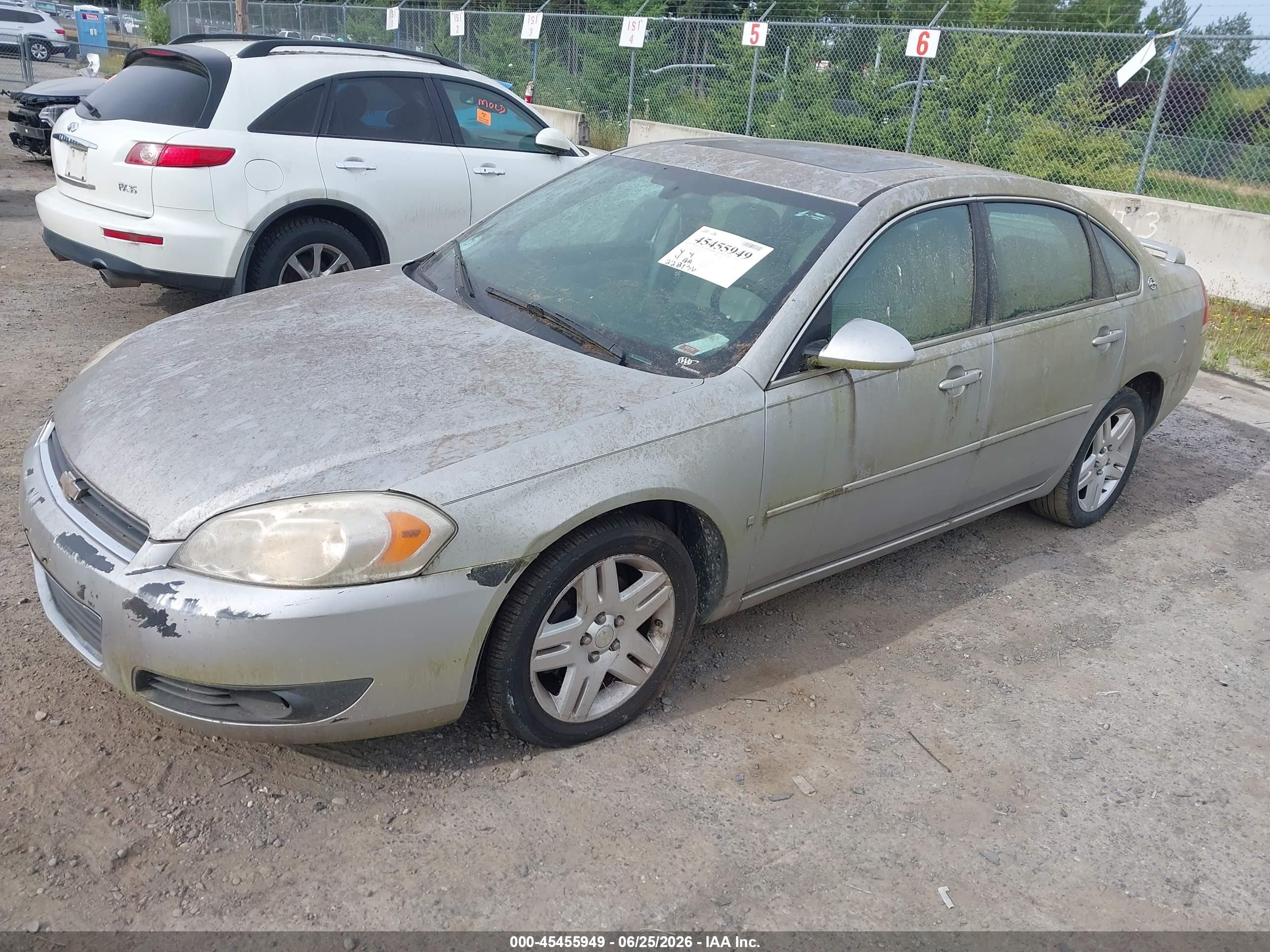 2007 Chevrolet Impala 3.9l Lt Silver vin: 2G1WC58R079273398