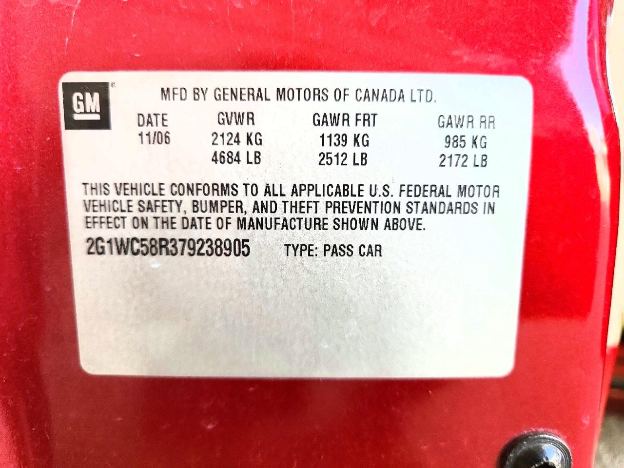 2007 Chevrolet Impala Lt Maroon vin: 2G1WC58R379238905