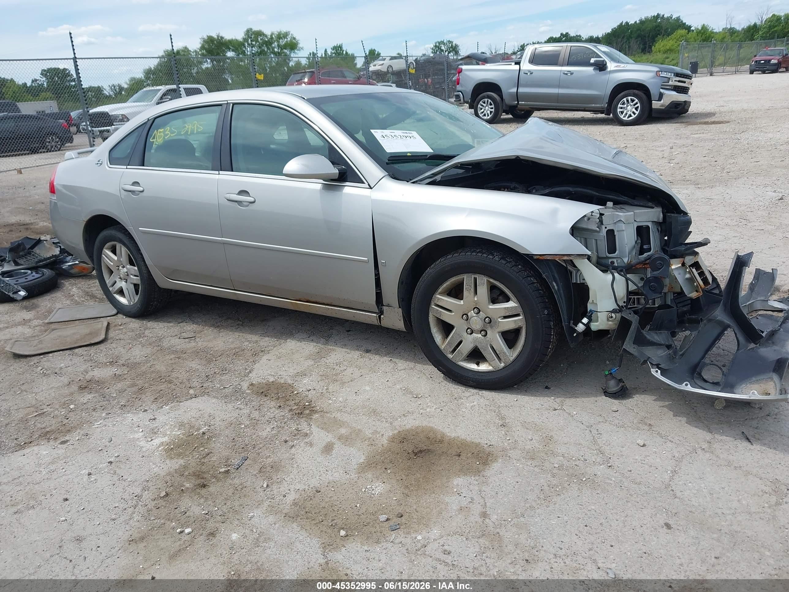 2007 Chevrolet Impala 3.9l Lt Silver vin: 2G1WC58R379240993