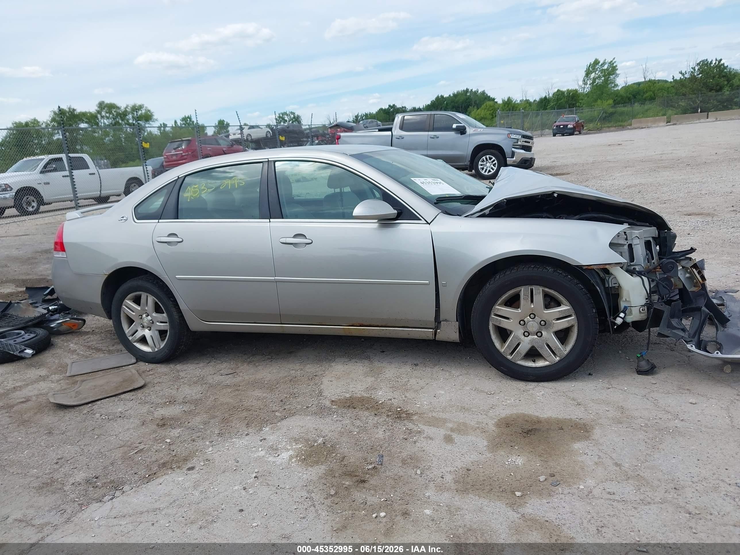 2007 Chevrolet Impala 3.9l Lt Silver vin: 2G1WC58R379240993