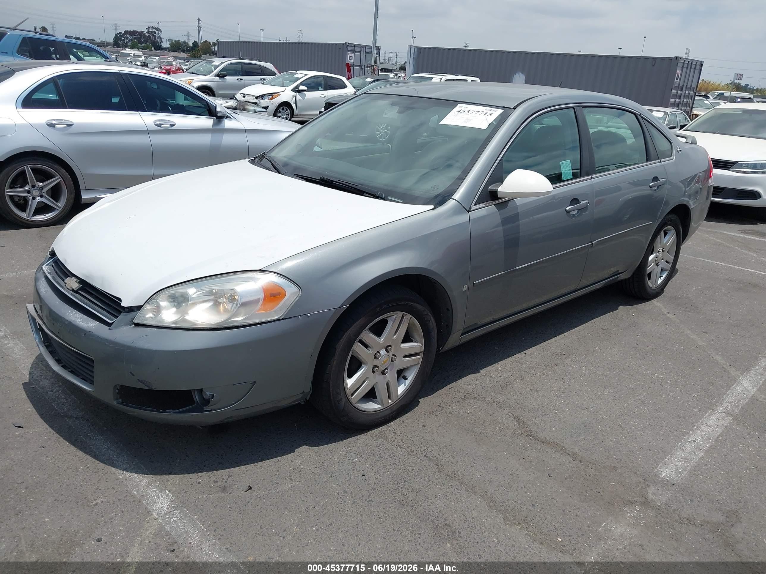 2007 Chevrolet Impala 3.9l Lt Silver vin: 2G1WC58R479186488