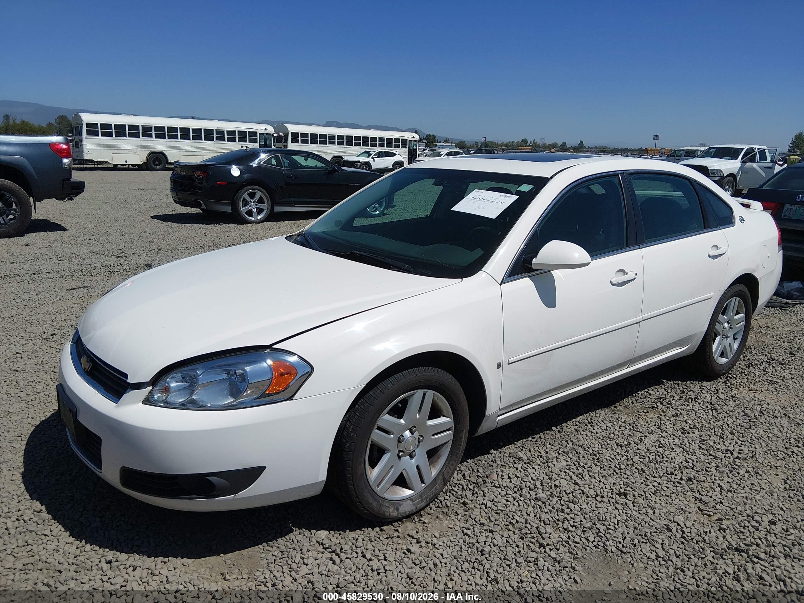 2007 Chevrolet Impala 3.9l Lt White vin: 2G1WC58R479312042