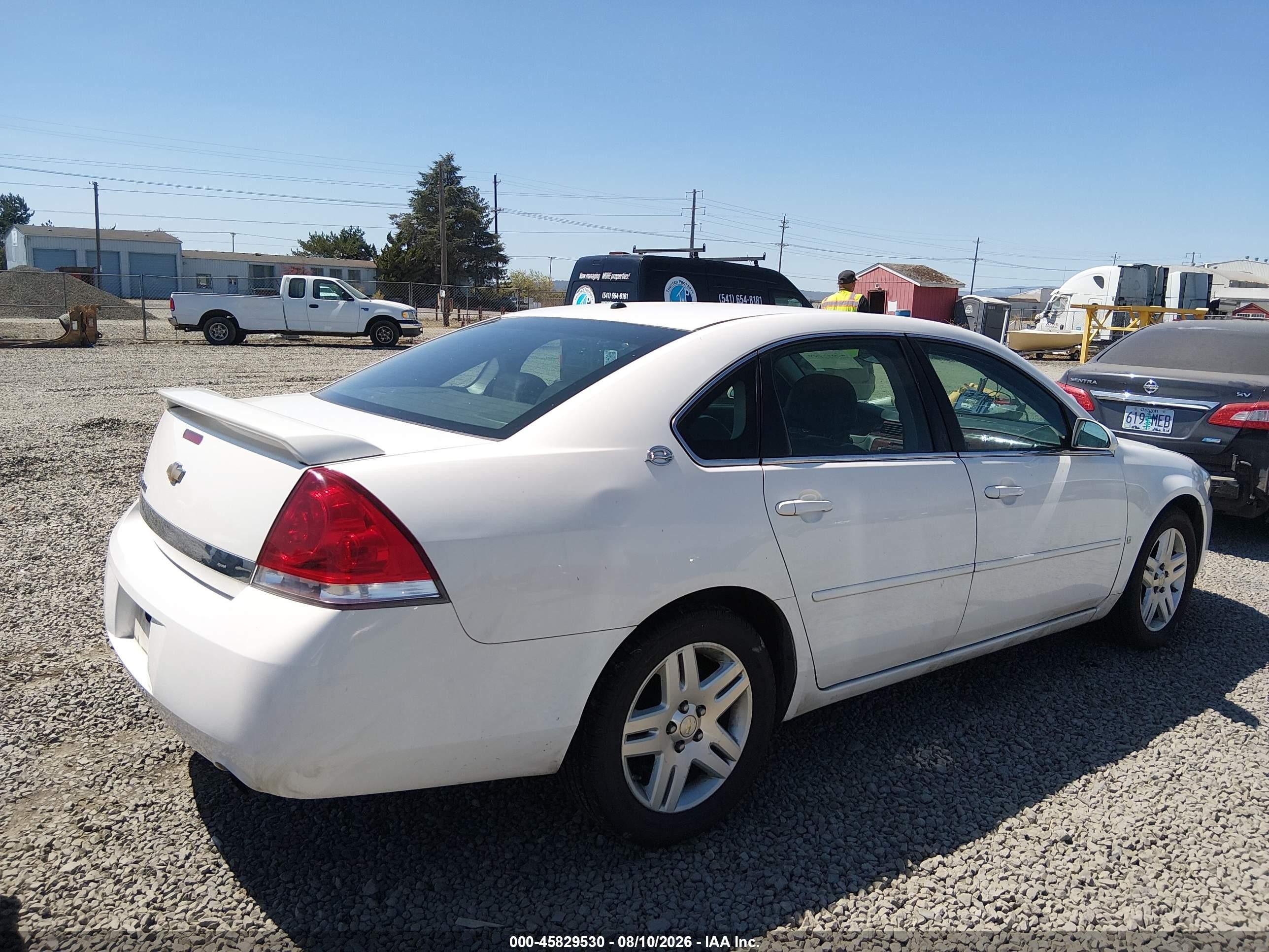2007 Chevrolet Impala 3.9l Lt White vin: 2G1WC58R479312042