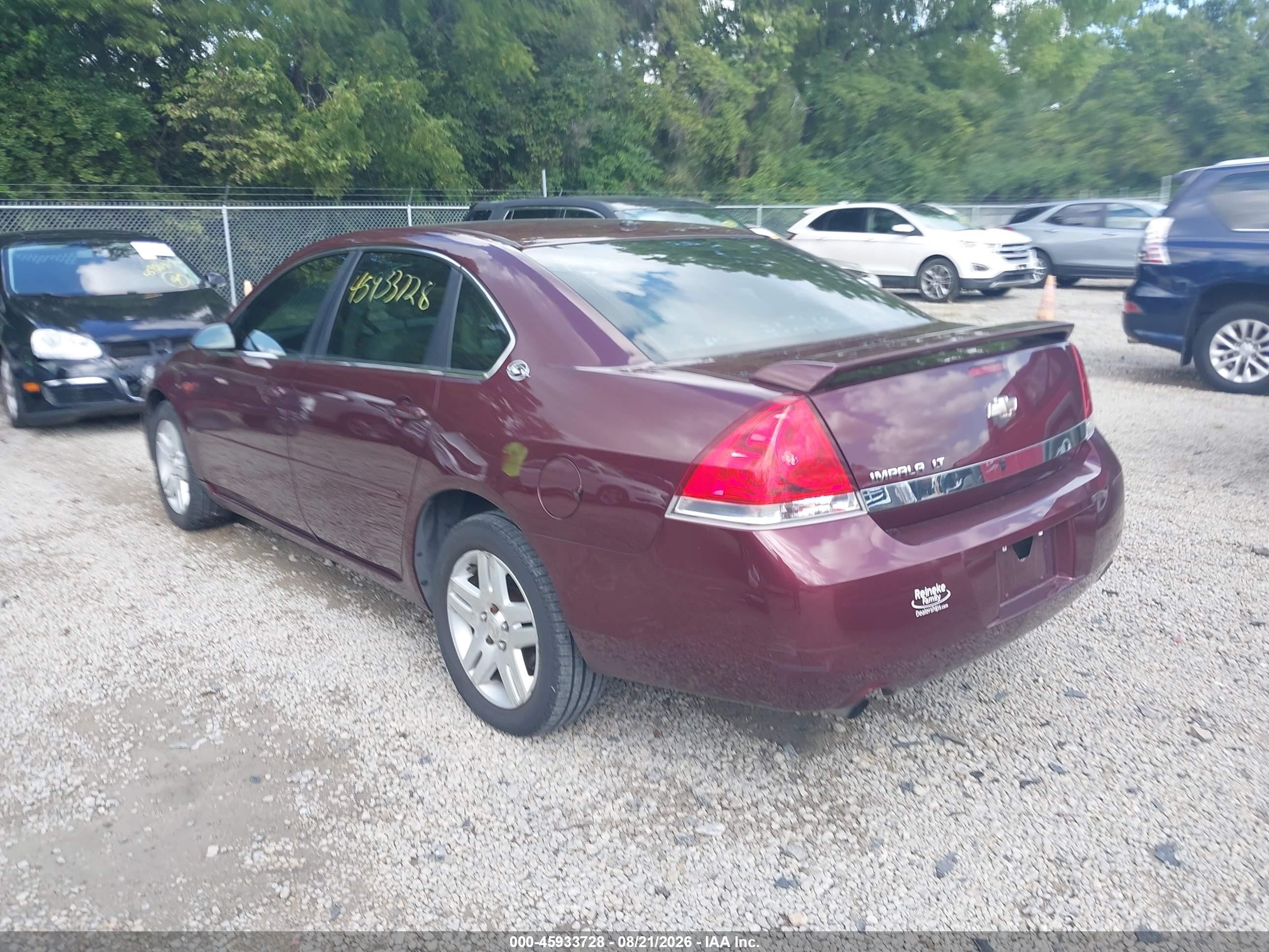 2007 Chevrolet Impala 3.9l Lt Red vin: 2G1WC58R479395827