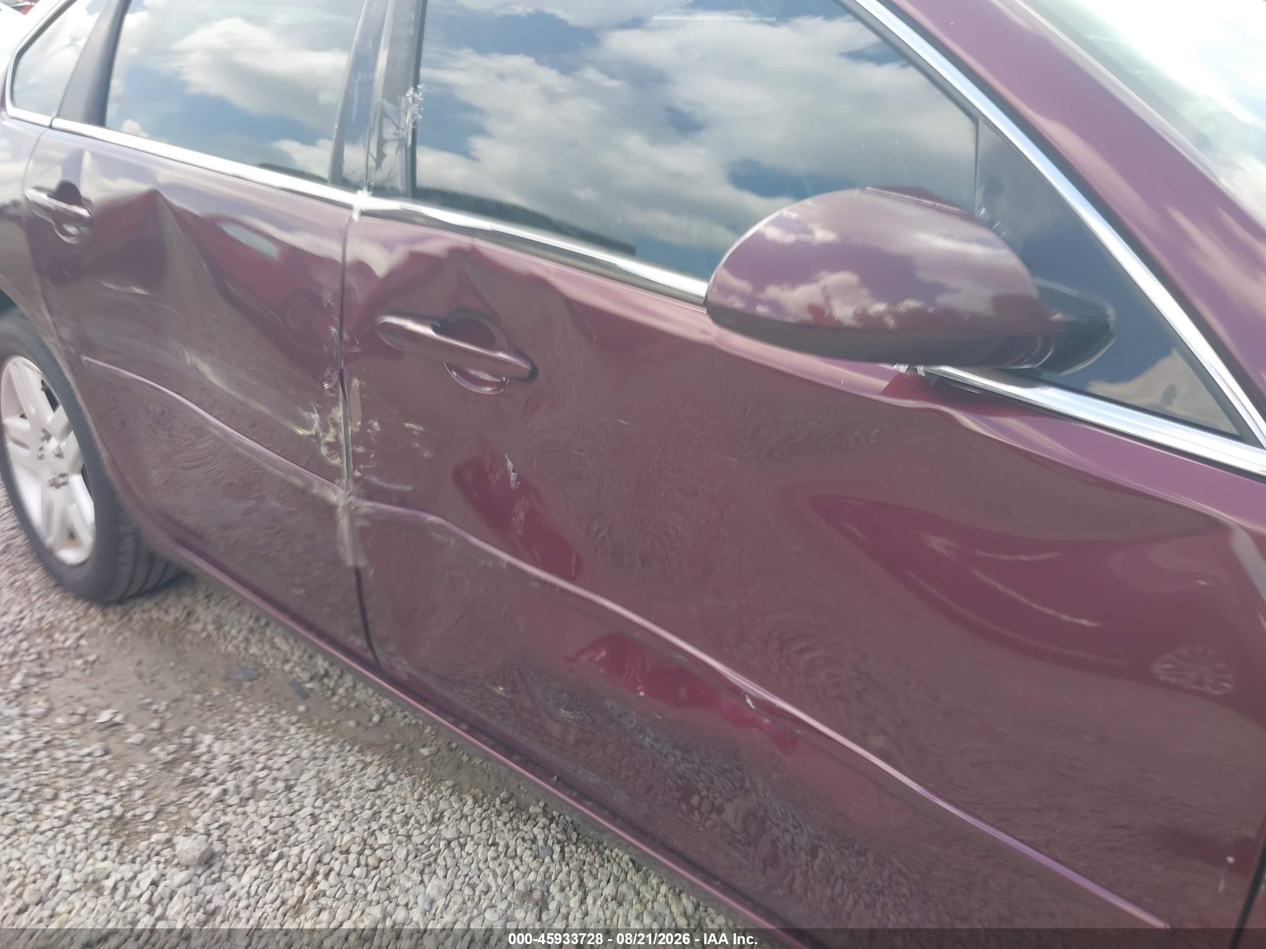 2007 Chevrolet Impala 3.9l Lt Red vin: 2G1WC58R479395827