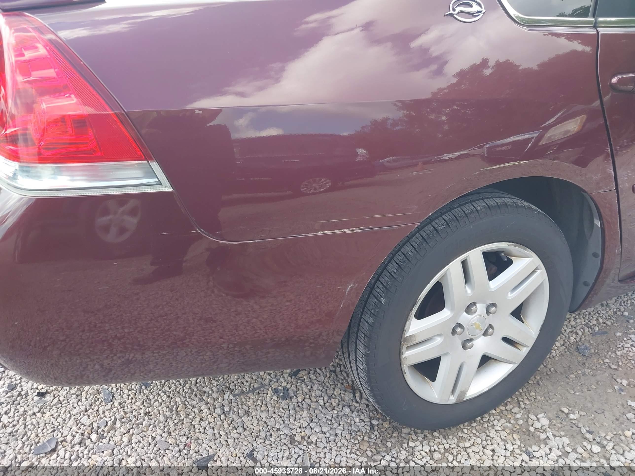 2007 Chevrolet Impala 3.9l Lt Red vin: 2G1WC58R479395827