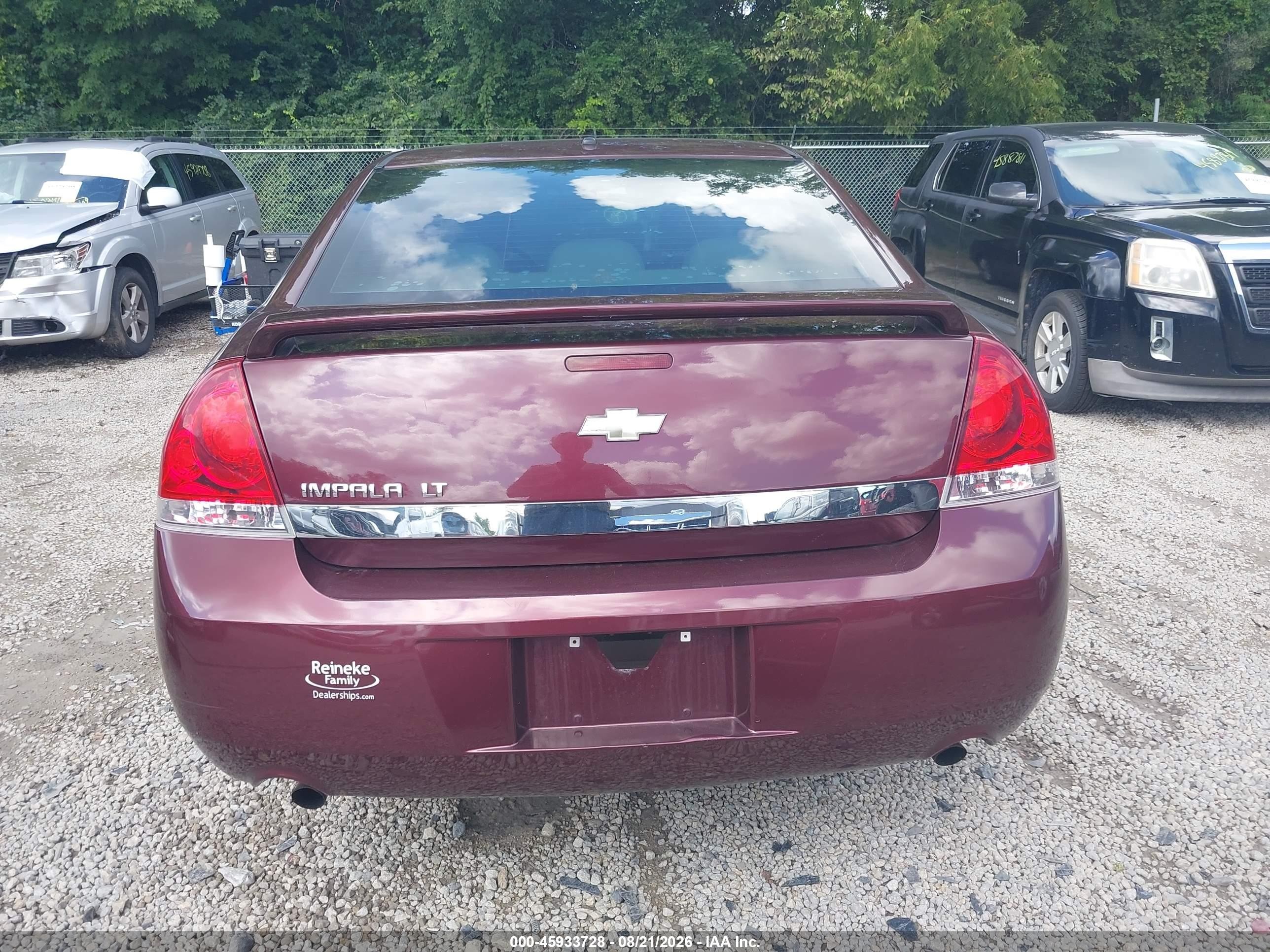 2007 Chevrolet Impala 3.9l Lt Red vin: 2G1WC58R479395827