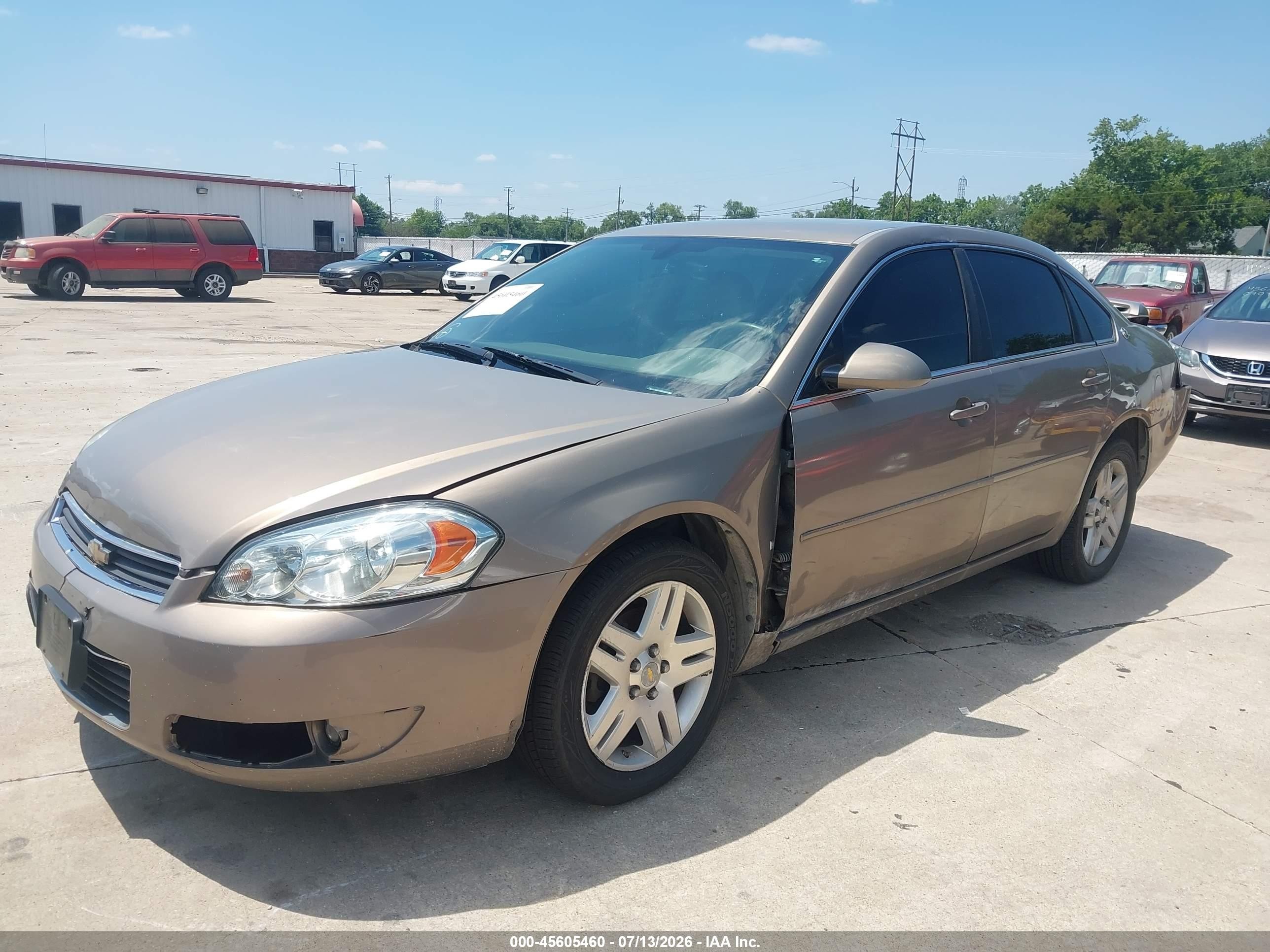 2007 Chevrolet Impala 3.9l Lt Gold vin: 2G1WC58R679102476