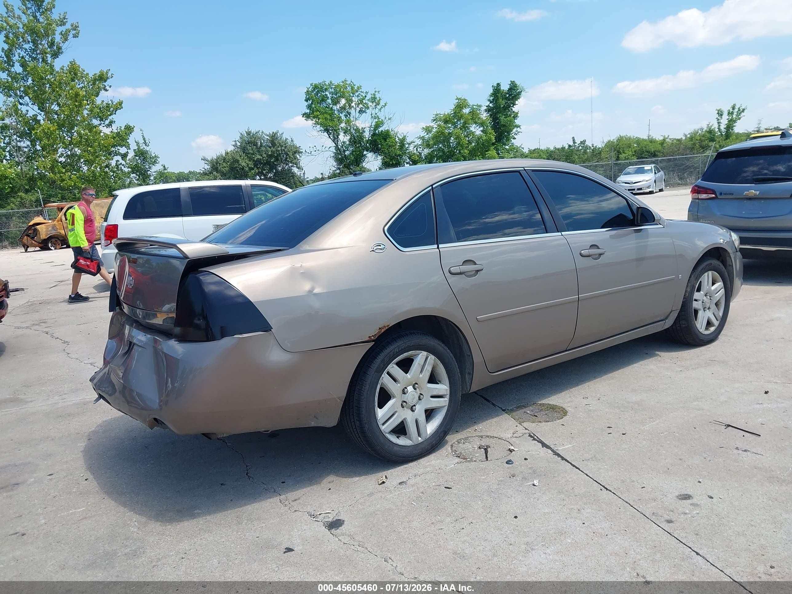 2007 Chevrolet Impala 3.9l Lt Gold vin: 2G1WC58R679102476