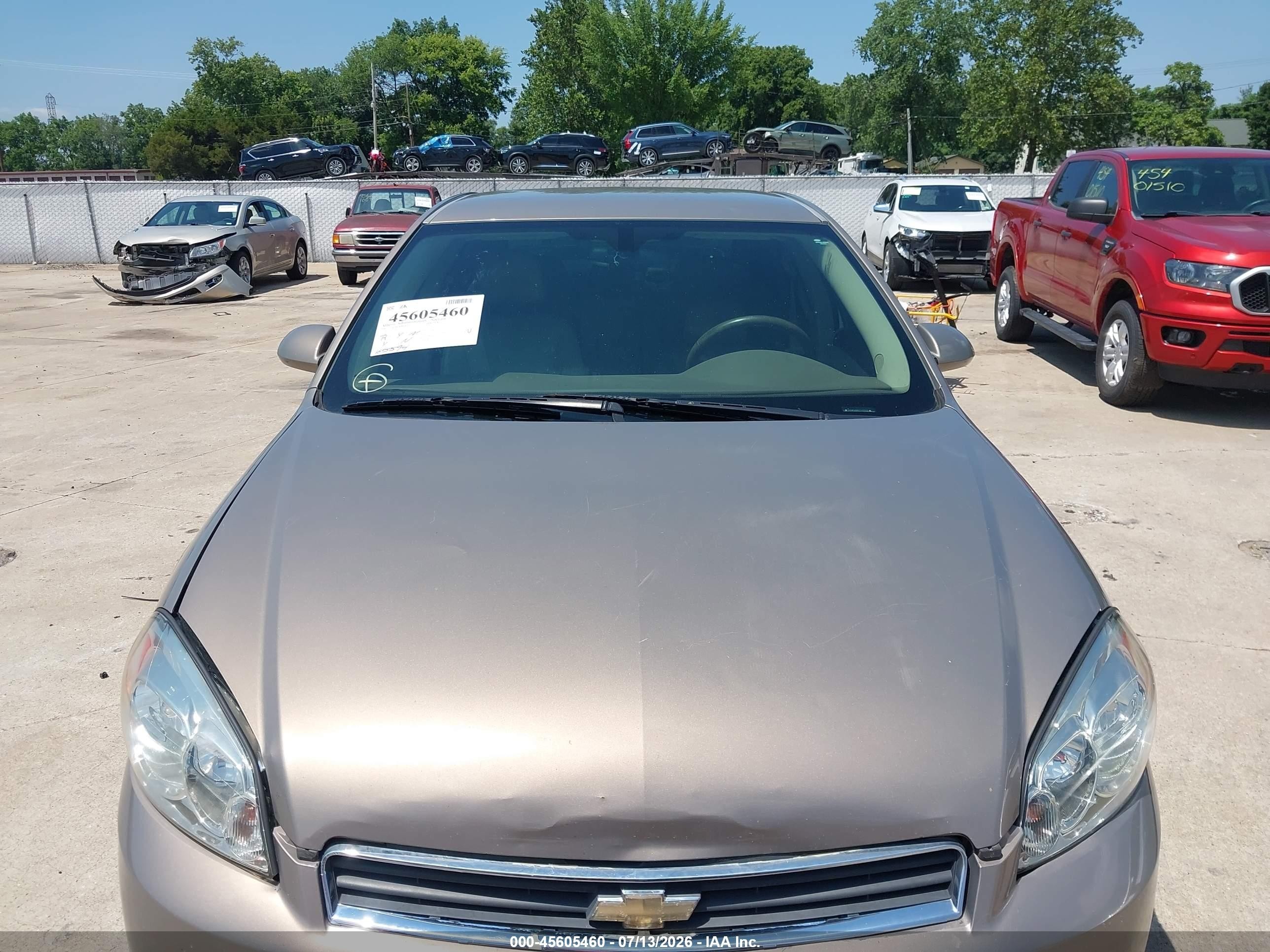 2007 Chevrolet Impala 3.9l Lt Gold vin: 2G1WC58R679102476
