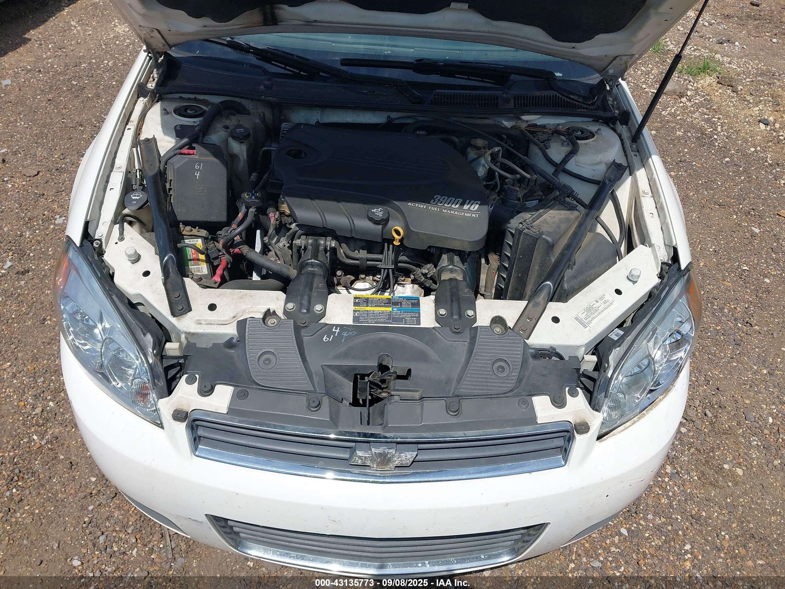 2007 Chevrolet Impala Lt White vin: 2G1WC58R779212629