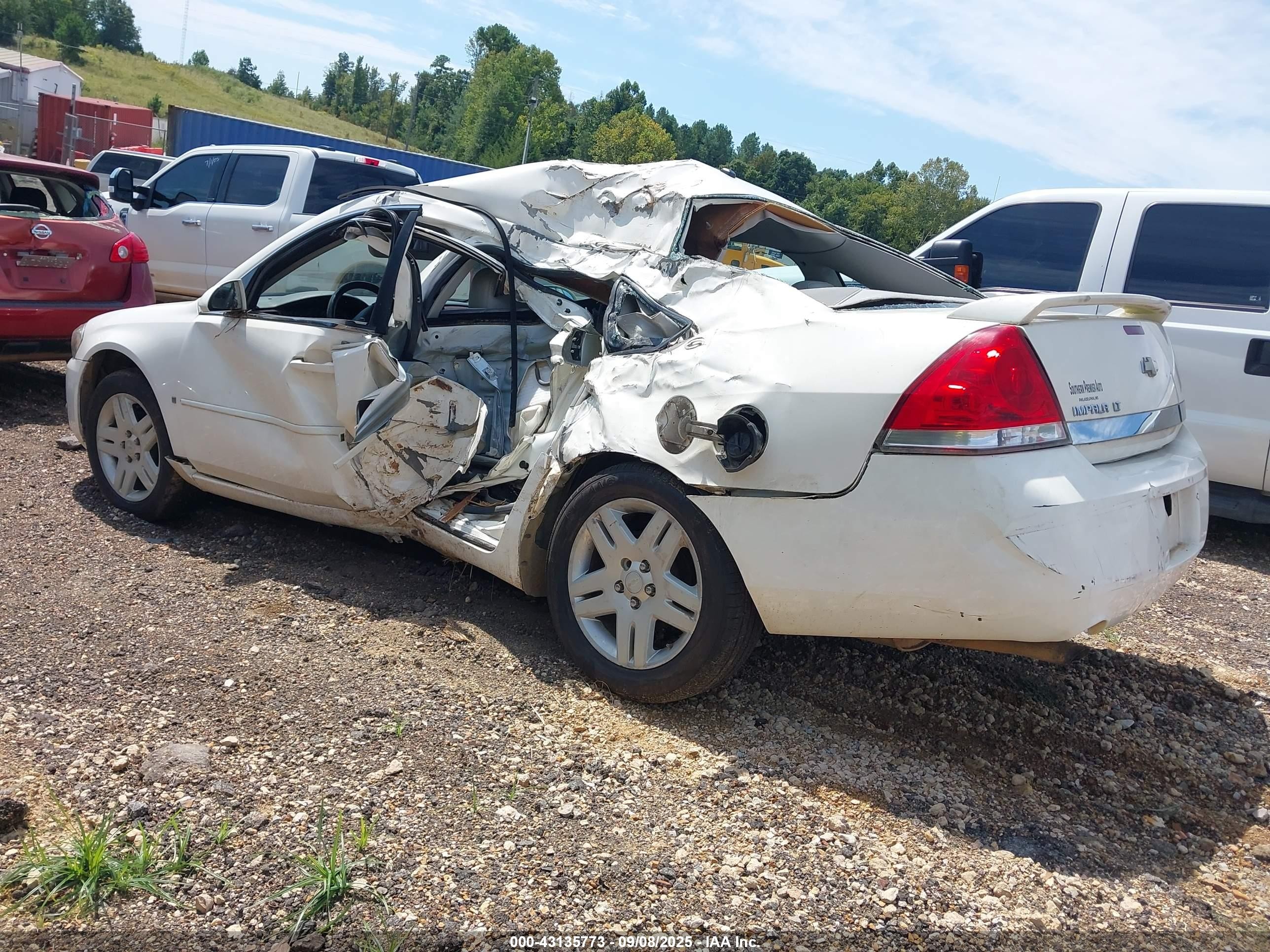2007 Chevrolet Impala Lt White vin: 2G1WC58R779212629