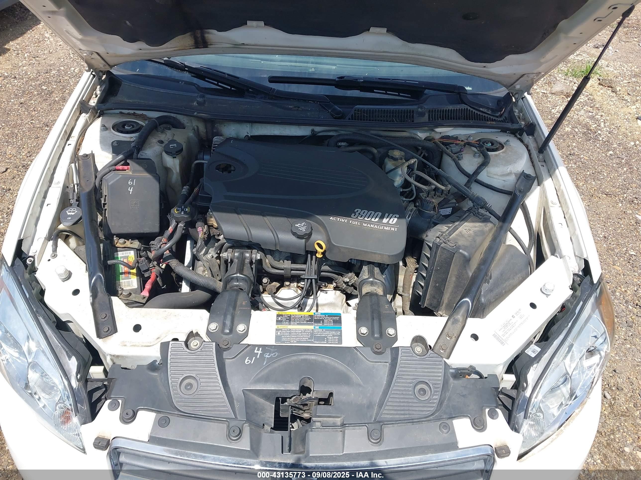 2007 Chevrolet Impala Lt White vin: 2G1WC58R779212629