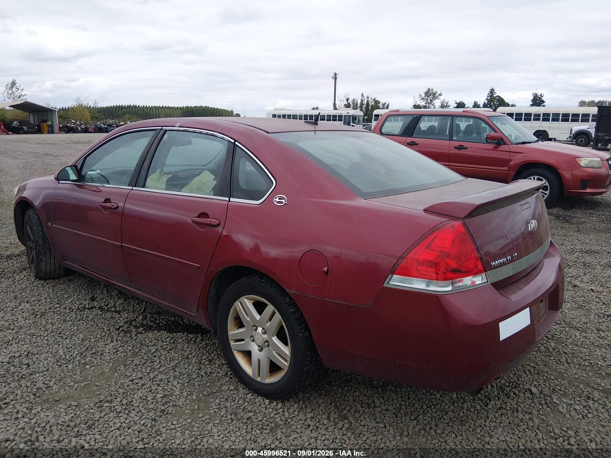 2007 Chevrolet Impala Lt Red vin: 2G1WC58R779335489