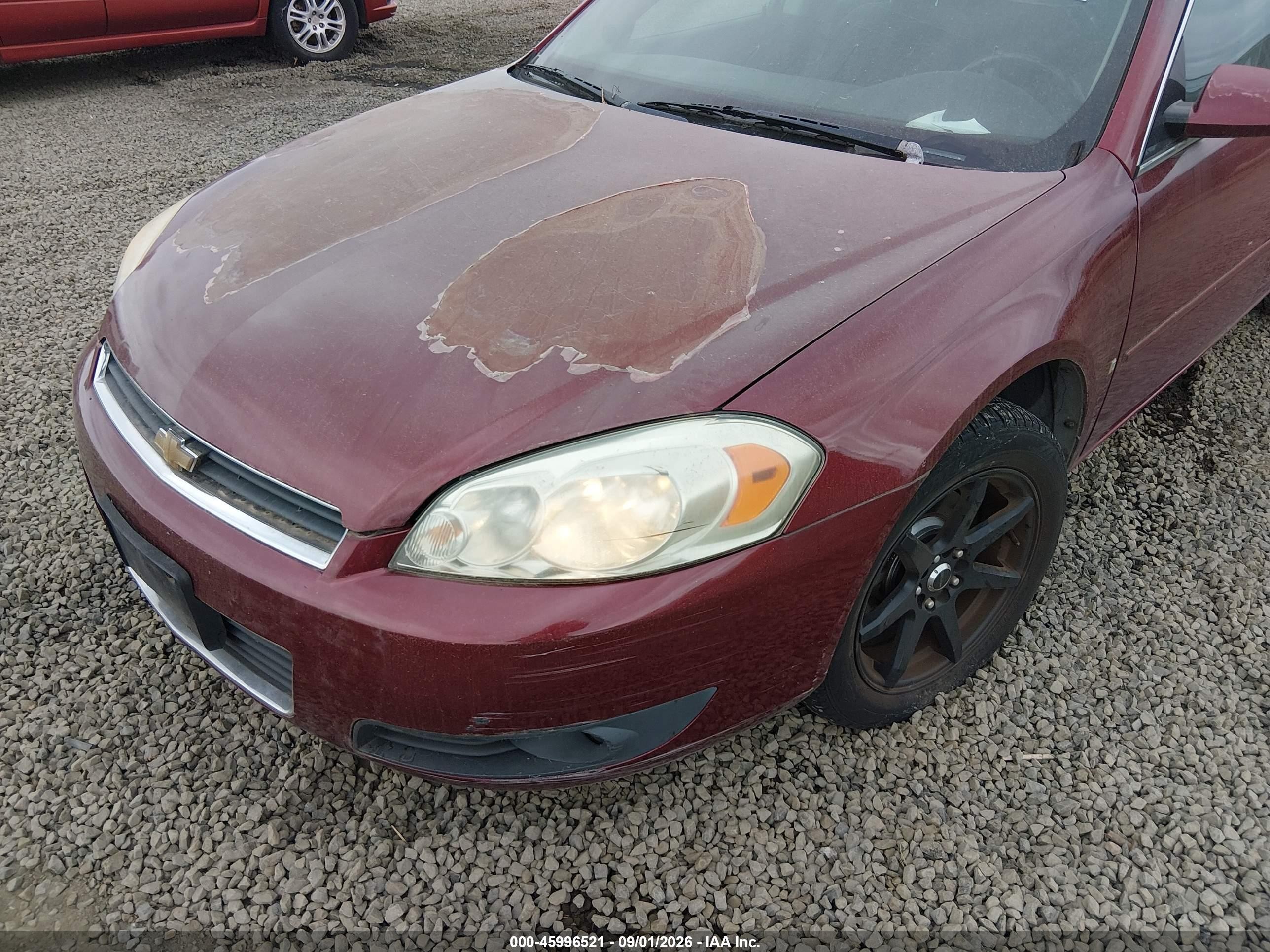 2007 Chevrolet Impala Lt Red vin: 2G1WC58R779335489