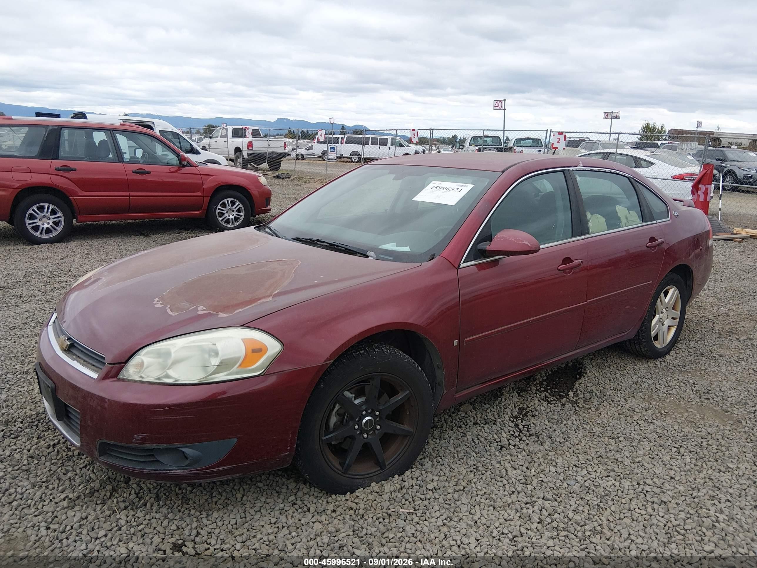 2007 Chevrolet Impala Lt Red vin: 2G1WC58R779335489