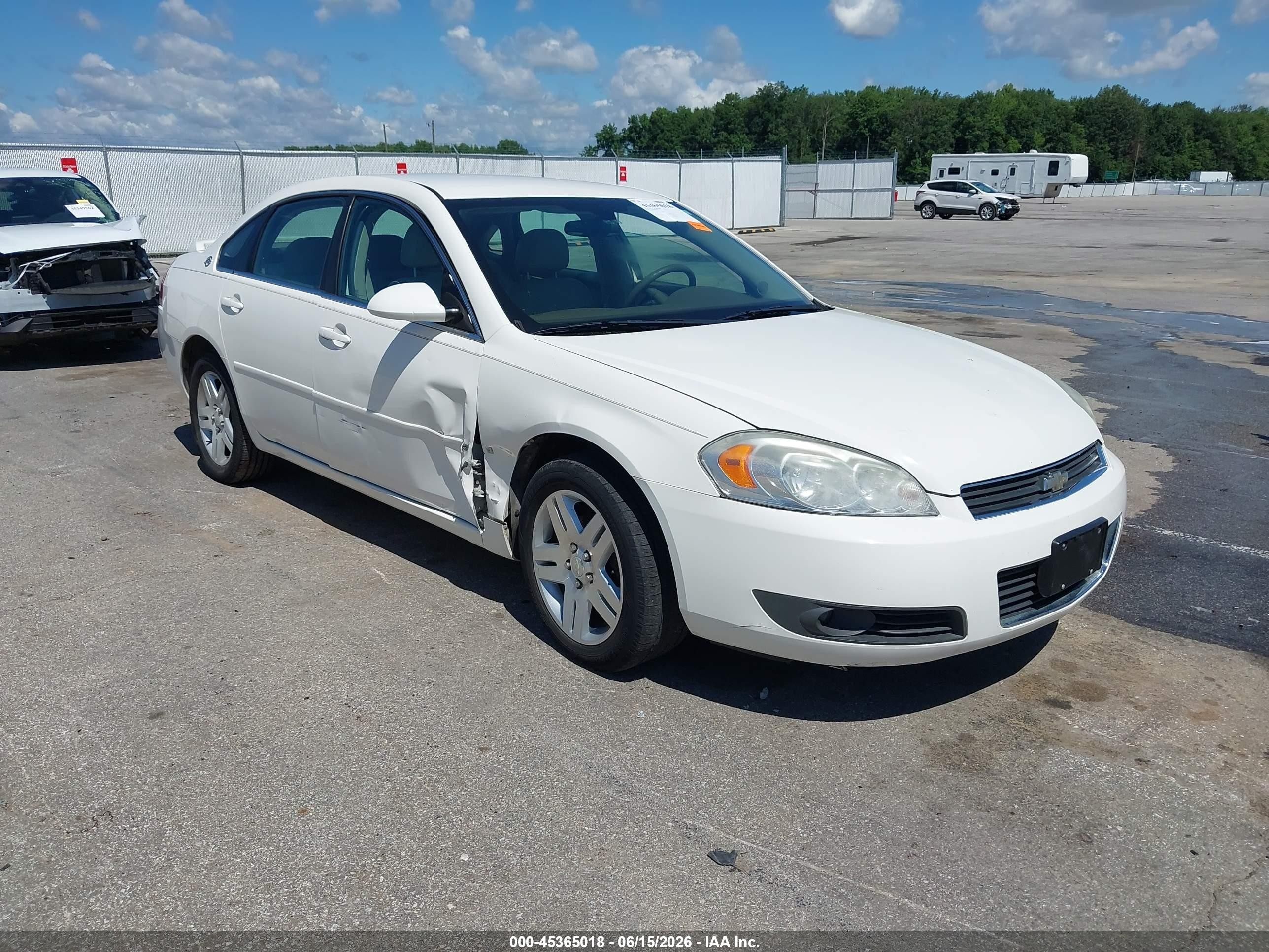 2007 Chevrolet Impala Lt White vin: 2G1WC58R979324512