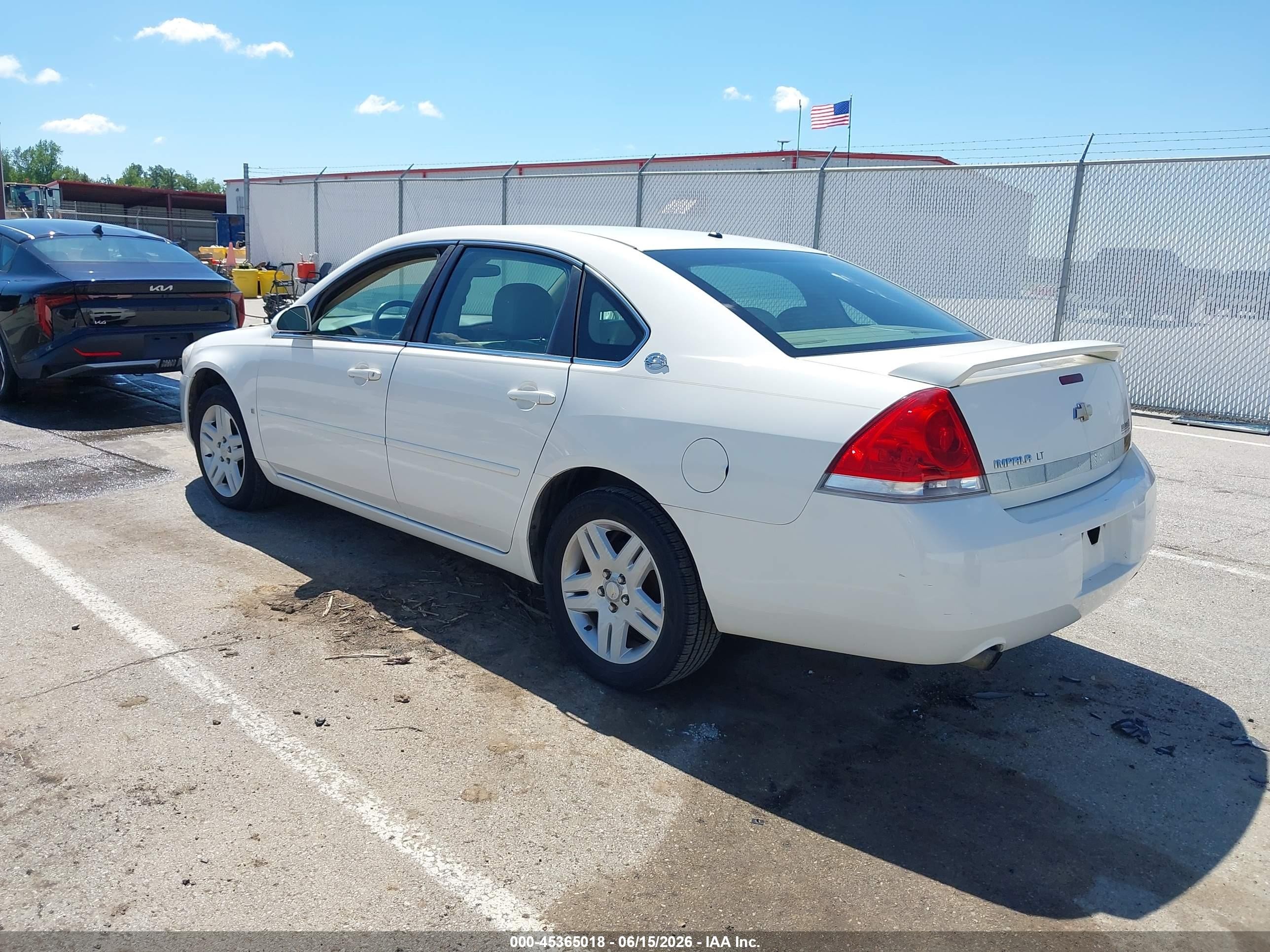 2007 Chevrolet Impala Lt White vin: 2G1WC58R979324512