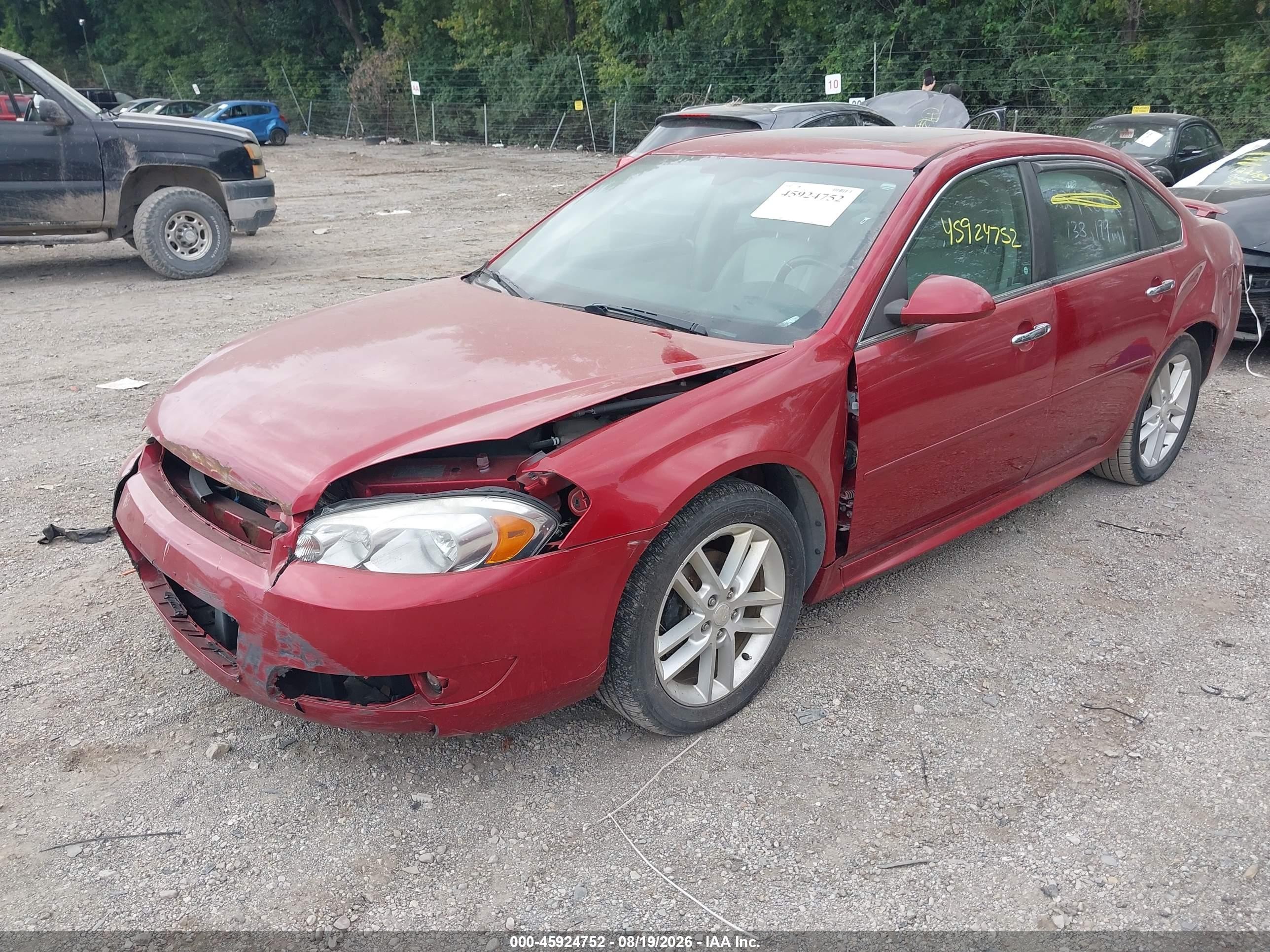 2014 Chevrolet Impala Limited Ltz Red vin: 2G1WC5E30E1163284