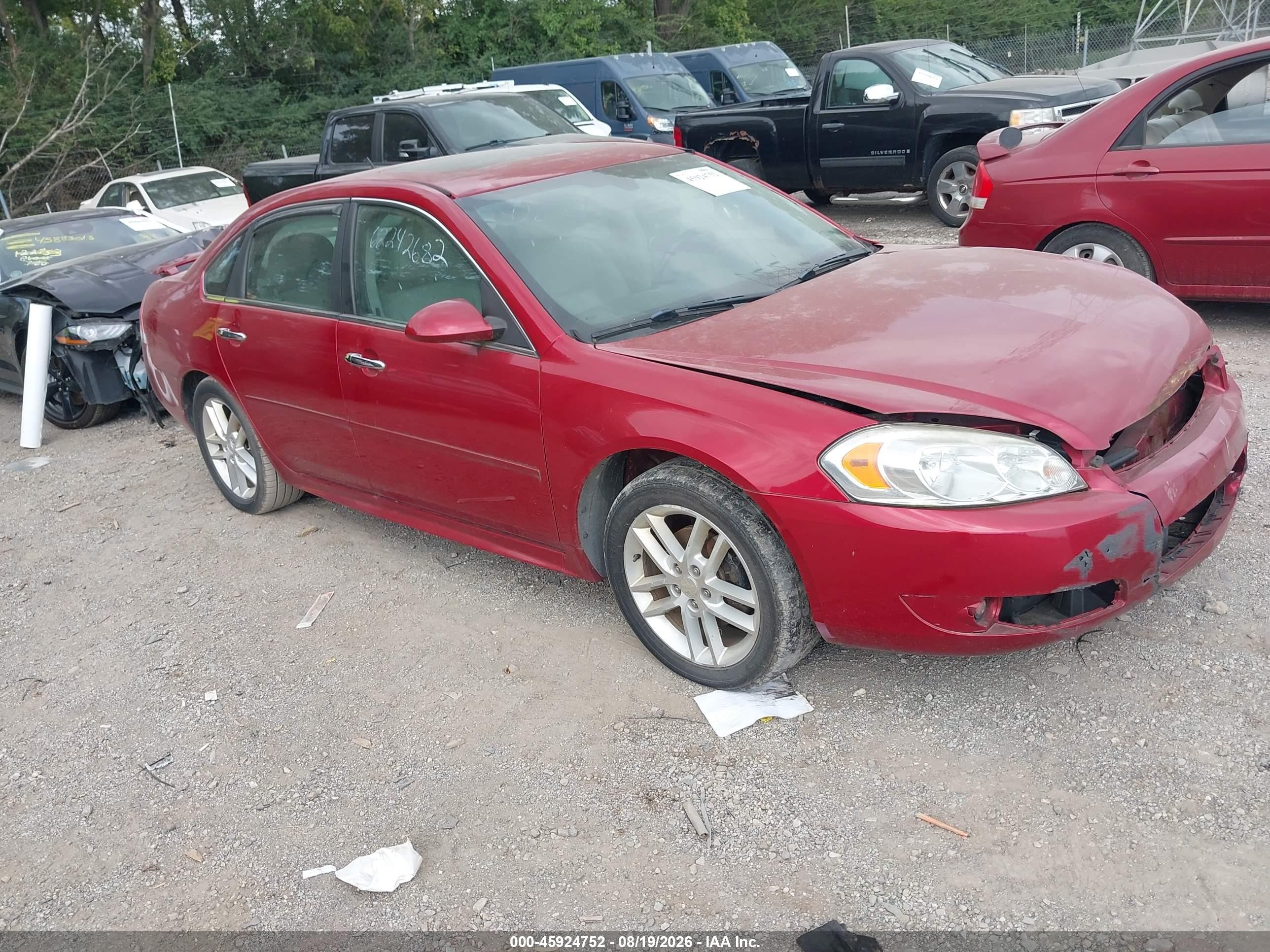 2014 Chevrolet Impala Limited Ltz Red vin: 2G1WC5E30E1163284