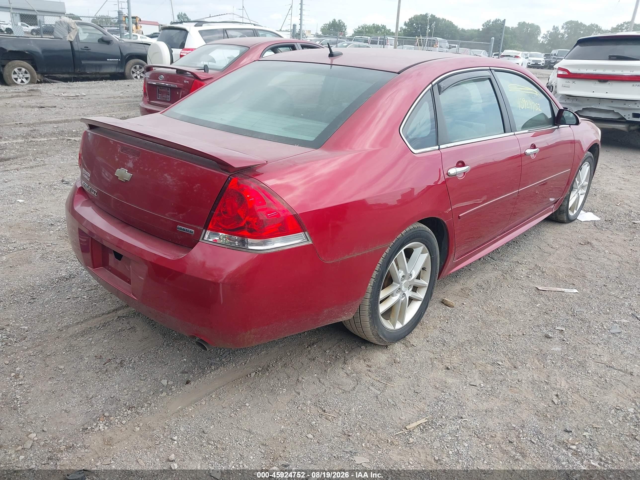 2014 Chevrolet Impala Limited Ltz Red vin: 2G1WC5E30E1163284