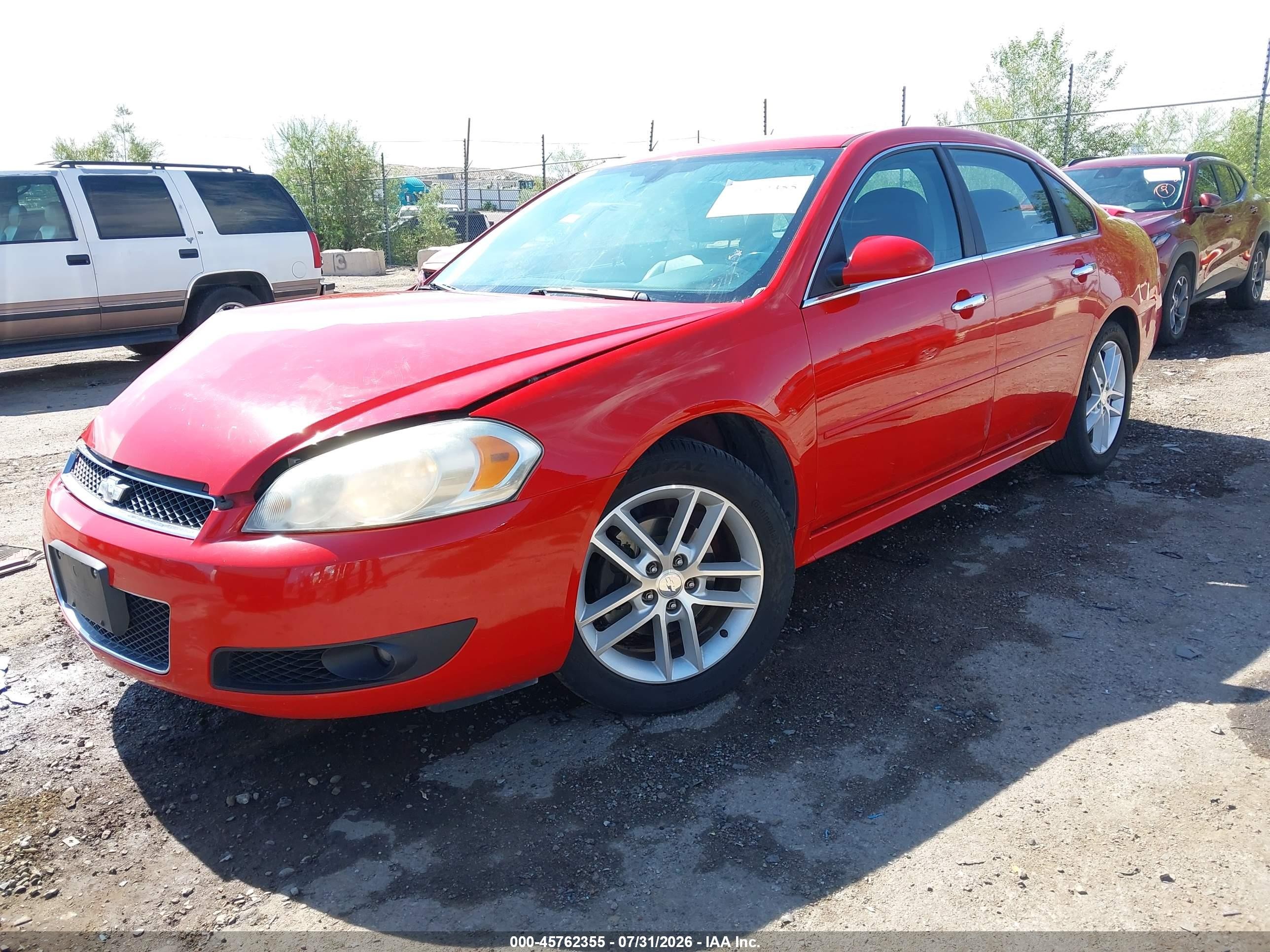 2012 Chevrolet Impala Ltz Red vin: 2G1WC5E31C1216099