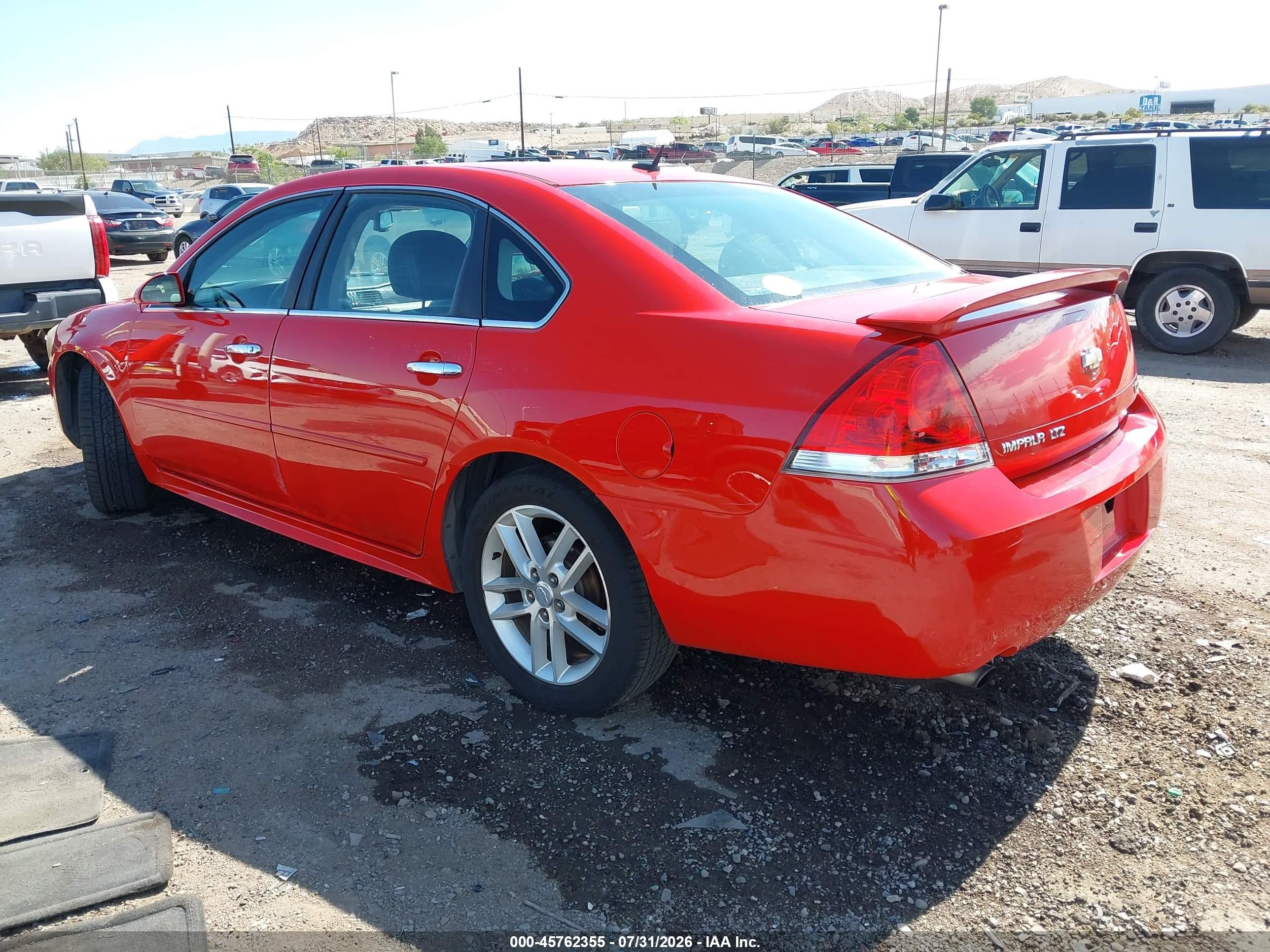 2012 Chevrolet Impala Ltz Red vin: 2G1WC5E31C1216099