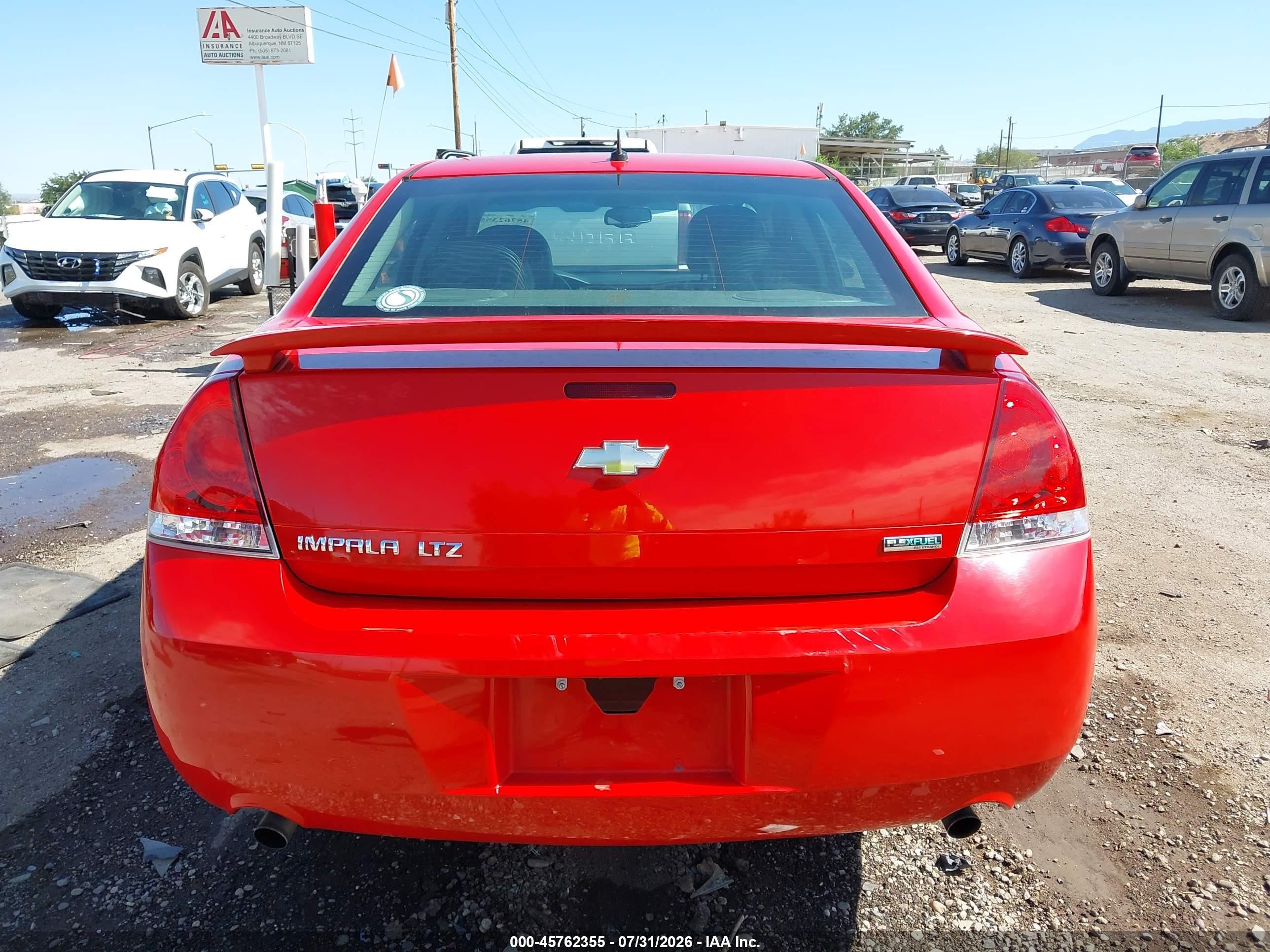 2012 Chevrolet Impala Ltz Red vin: 2G1WC5E31C1216099