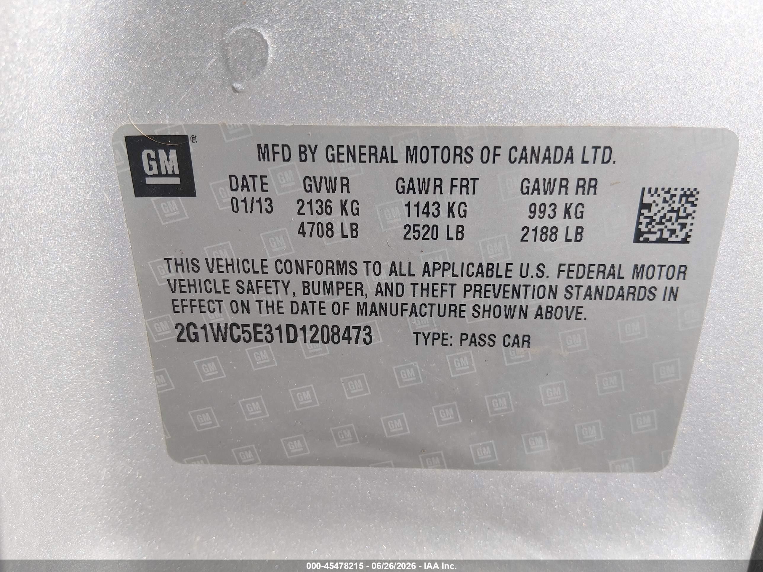2013 Chevrolet Impala Ltz Серебряный vin: 2G1WC5E31D1208473