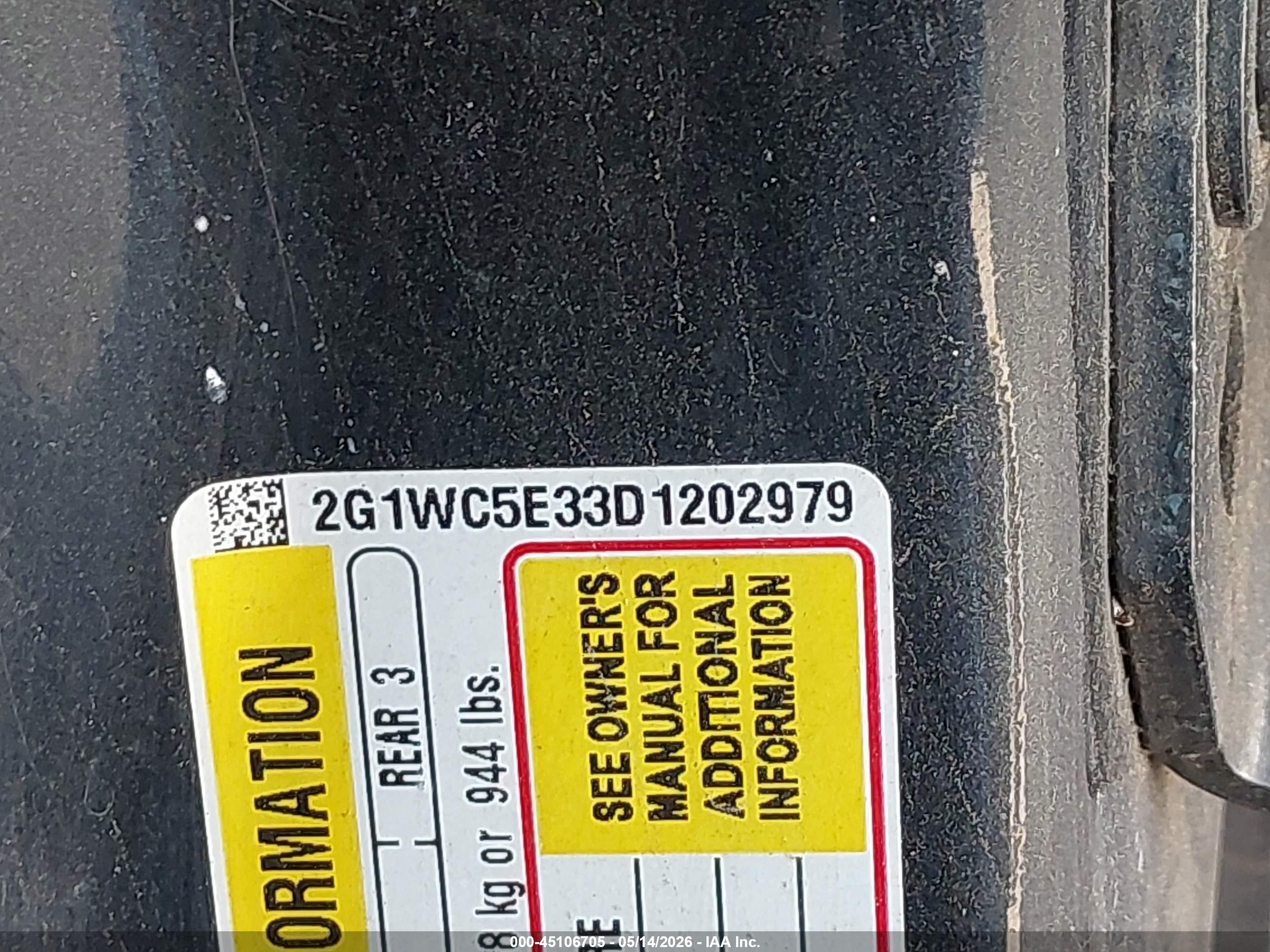 2013 Chevrolet Impala Ltz Серый vin: 2G1WC5E33D1202979