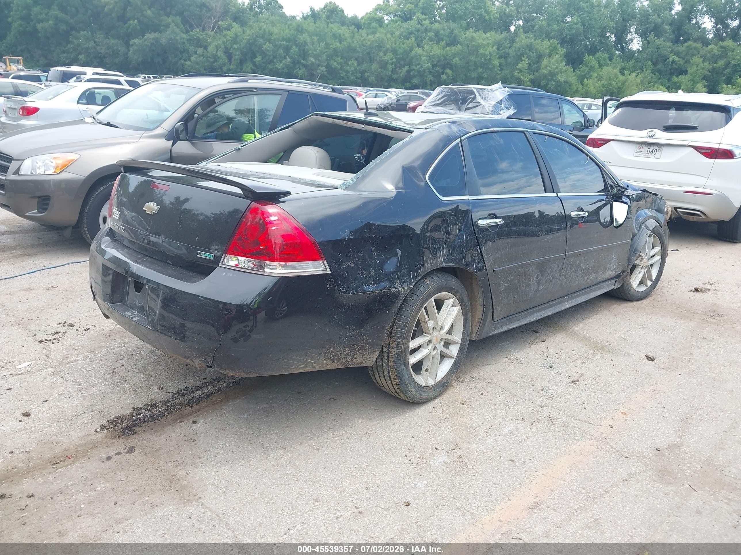 2012 Chevrolet Impala Ltz Black vin: 2G1WC5E34C1138059