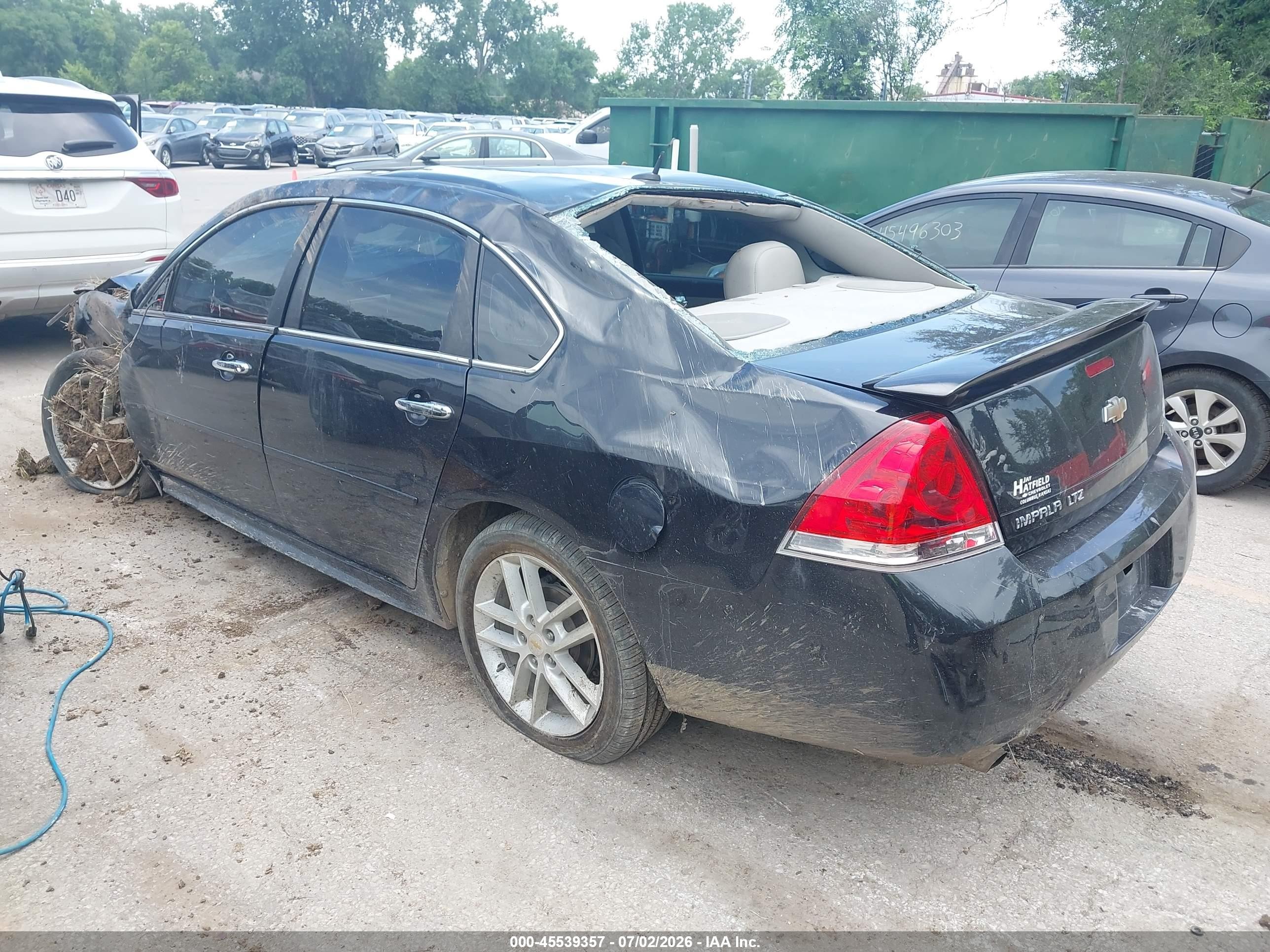 2012 Chevrolet Impala Ltz Black vin: 2G1WC5E34C1138059