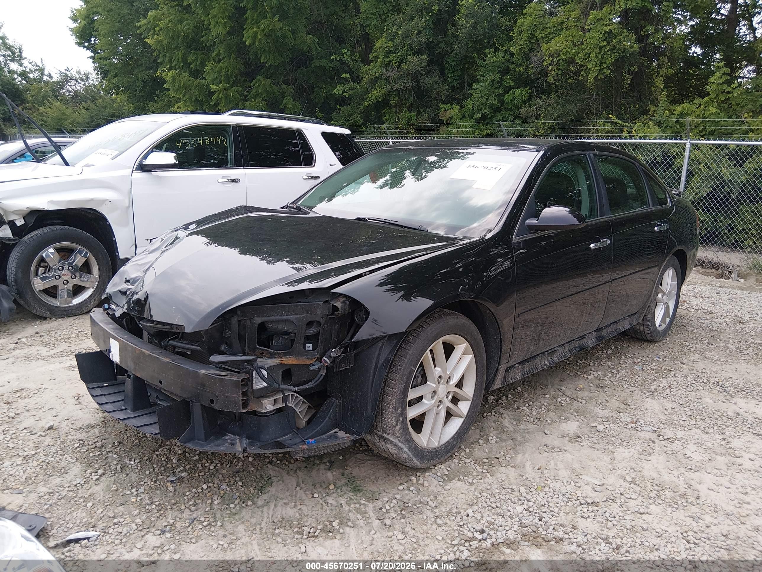 2012 Chevrolet Impala Ltz Black vin: 2G1WC5E34C1250019
