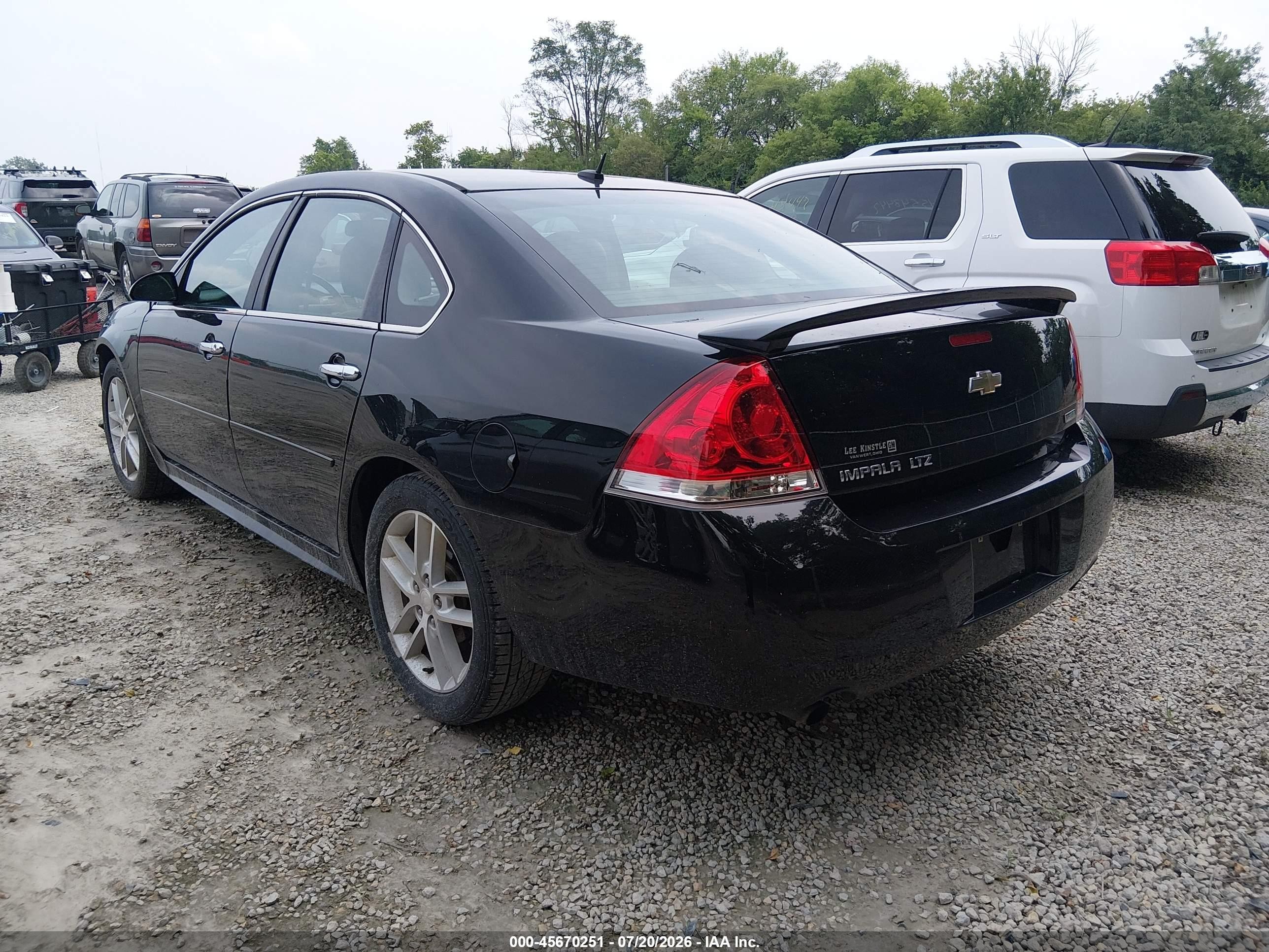 2012 Chevrolet Impala Ltz Black vin: 2G1WC5E34C1250019