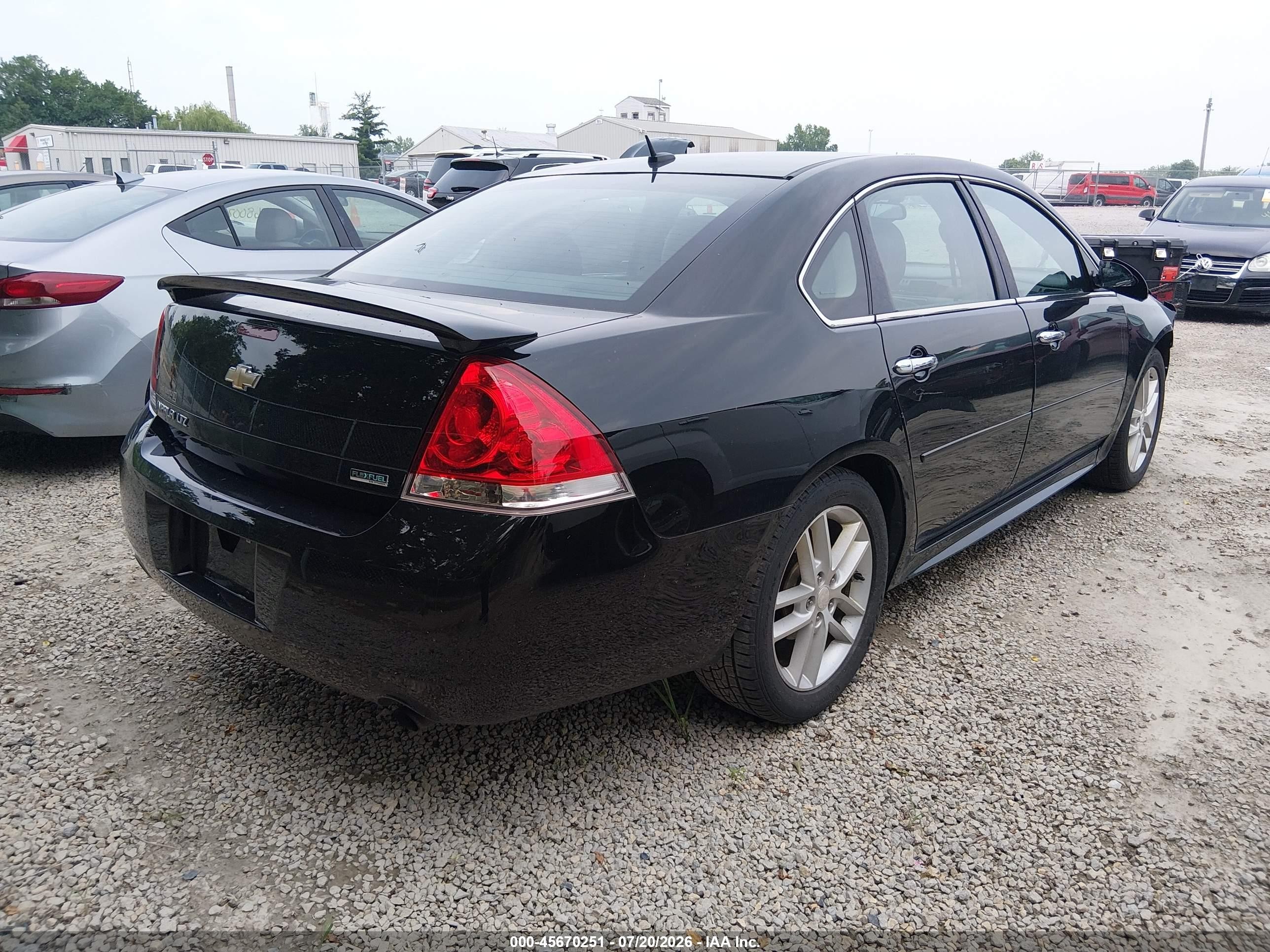 2012 Chevrolet Impala Ltz Black vin: 2G1WC5E34C1250019