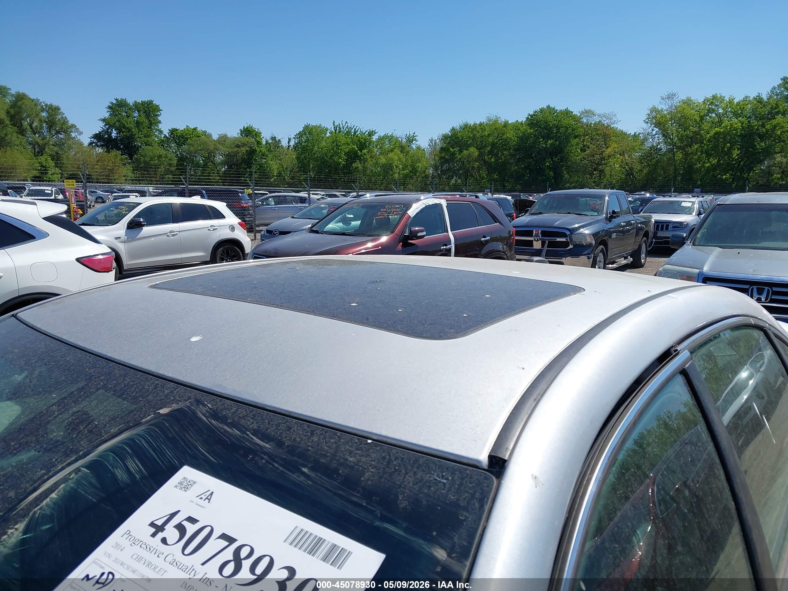 2014 Chevrolet Impala Limited Ltz Silver vin: 2G1WC5E34E1100706