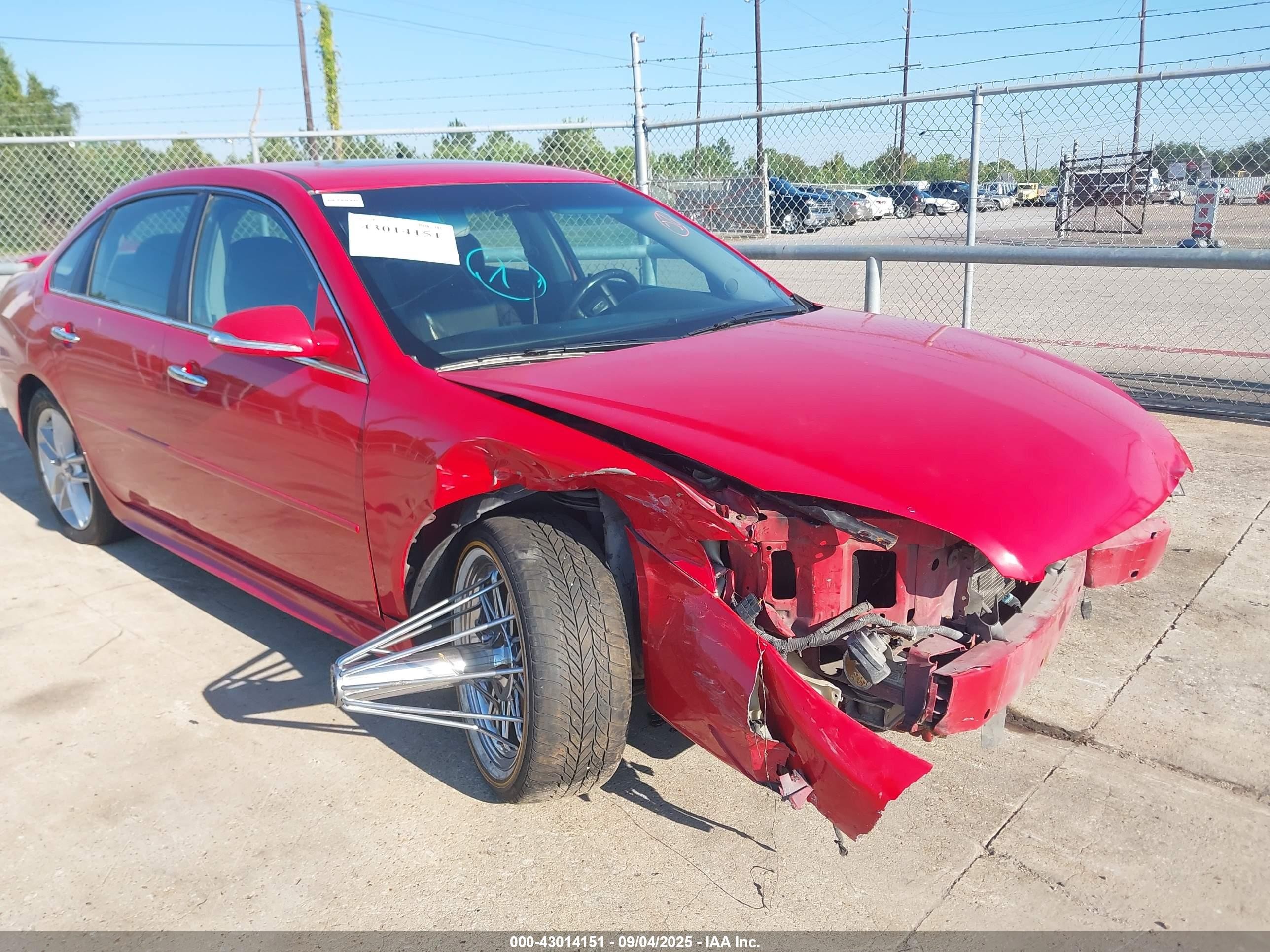 2013 Chevrolet Impala Ltz Red vin: 2G1WC5E35D1198045