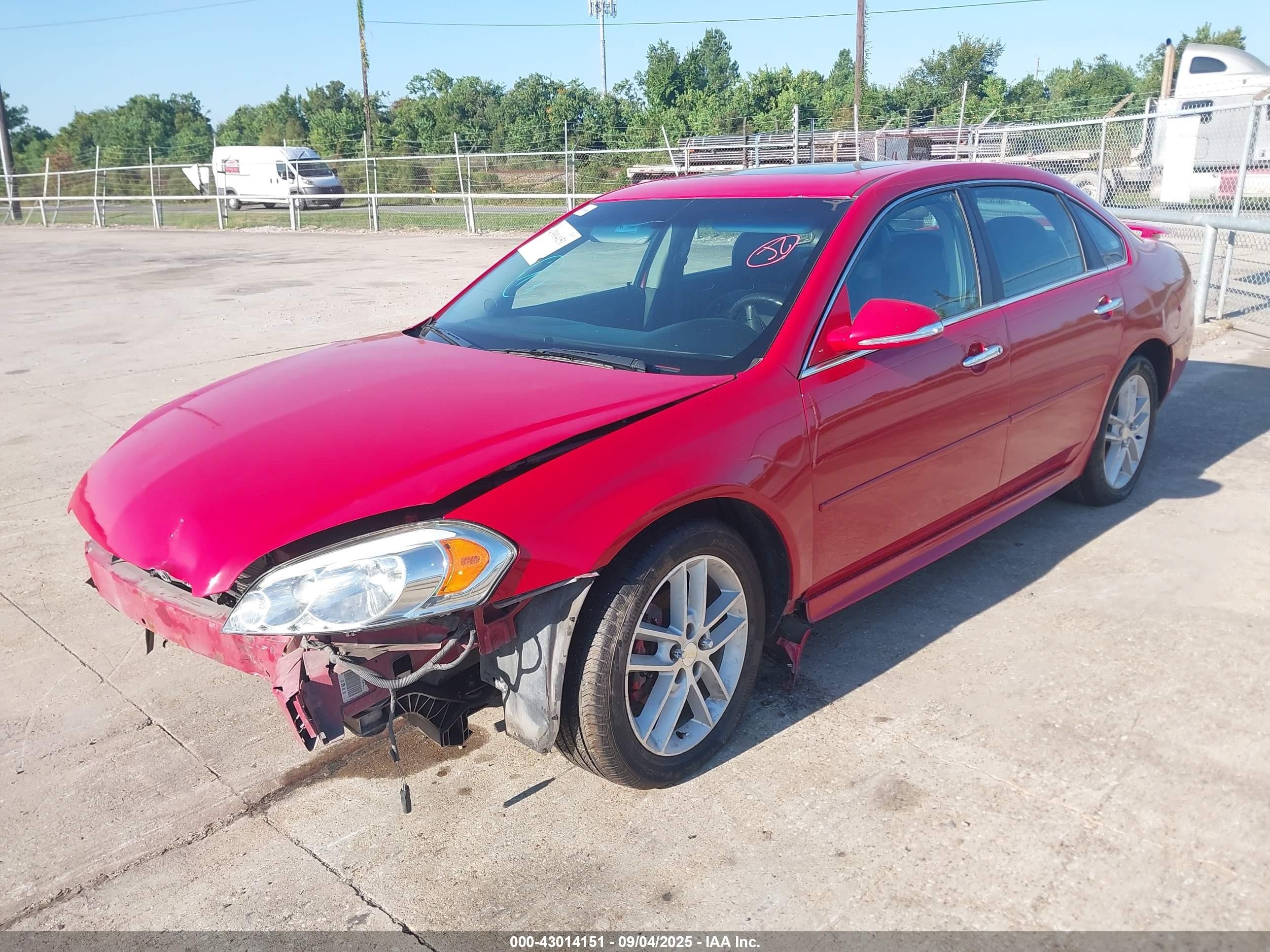 2013 Chevrolet Impala Ltz Red vin: 2G1WC5E35D1198045